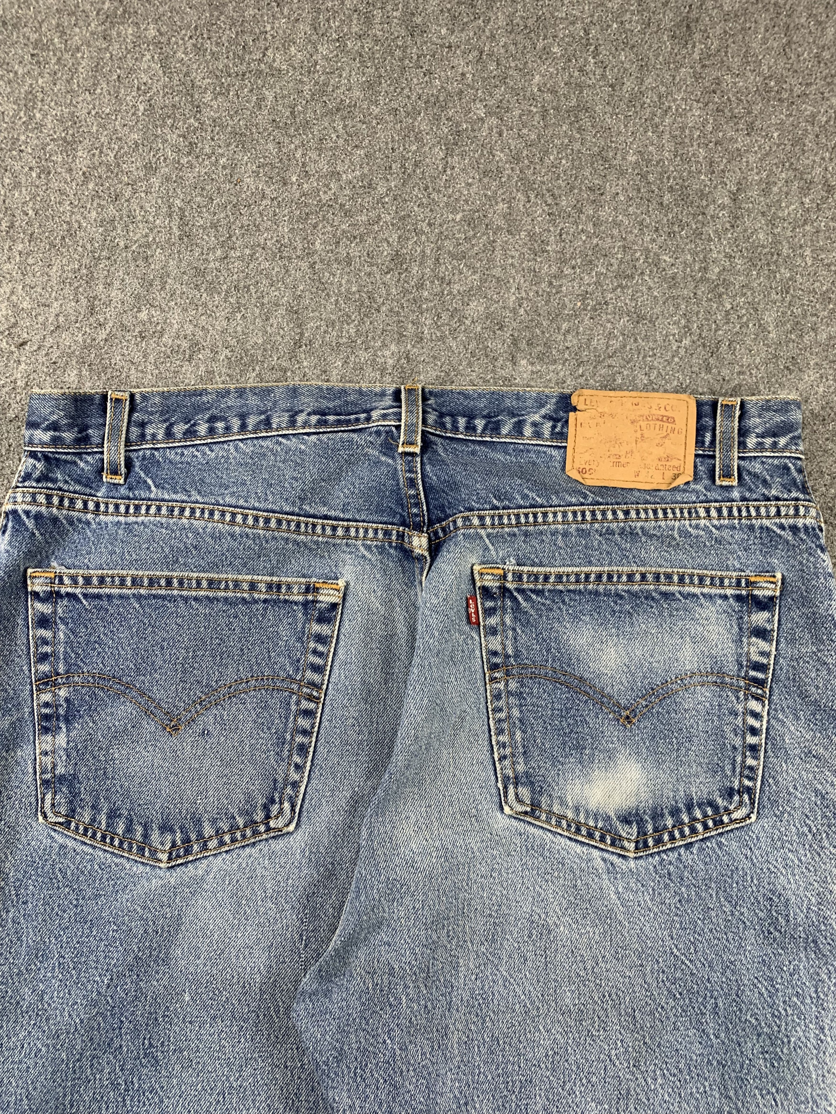 Levi's Vintage 90s Levis 505 Faded Blue Jeans DP1972 Size US 39 - 2 Thumbnail