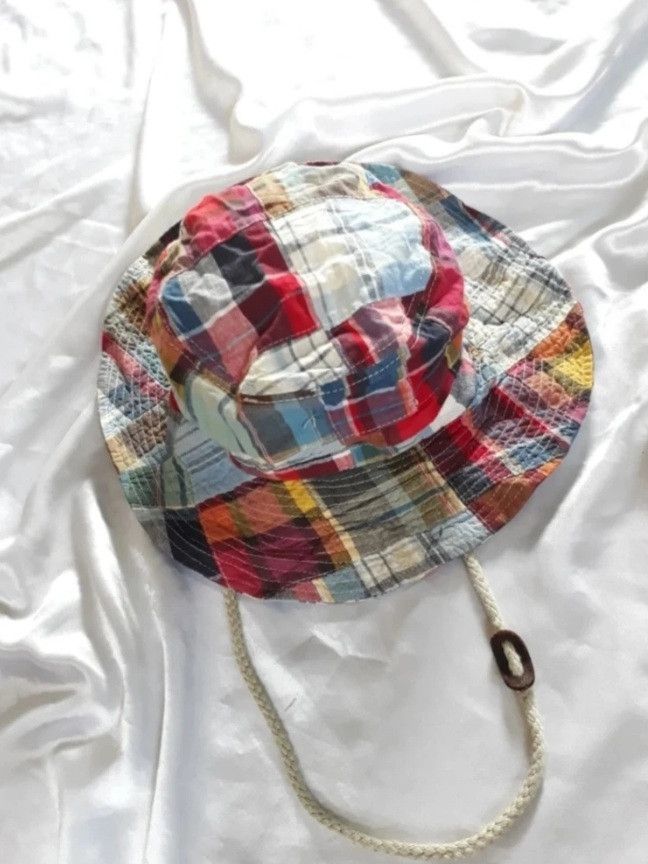 Japanese Brand 💥Pony go Round Checkered Japanese Patchwork hat Size 40 - 4 Thumbnail