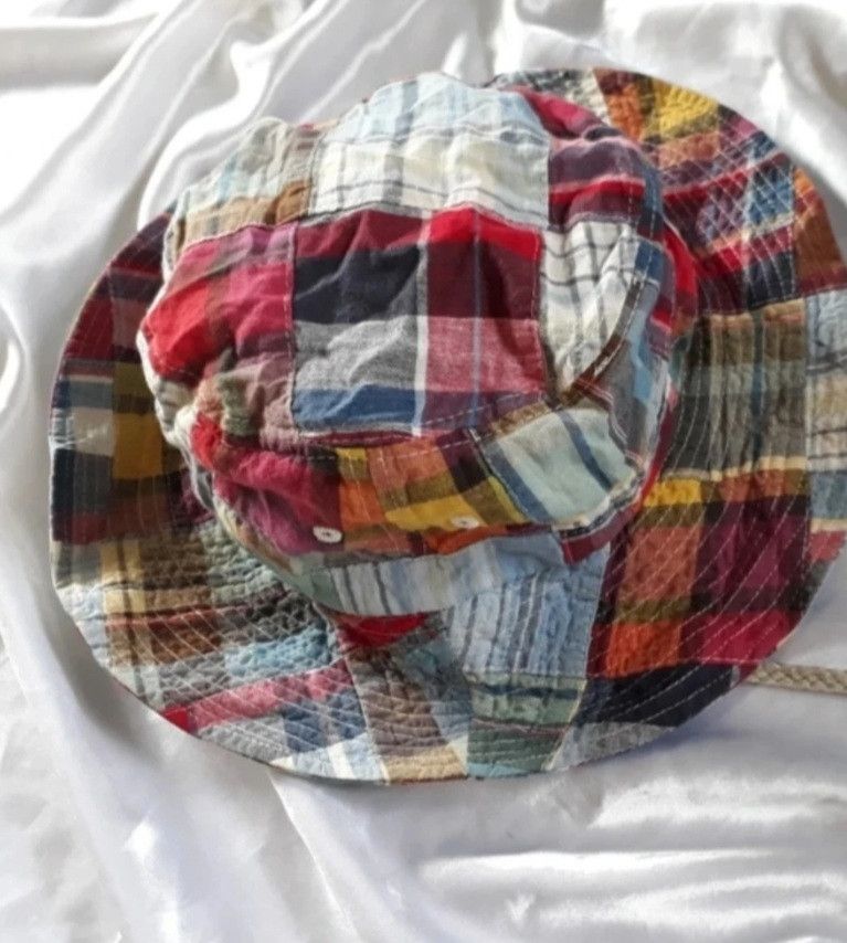 Japanese Brand 💥Pony go Round Checkered Japanese Patchwork hat Size 40 - 5 Thumbnail