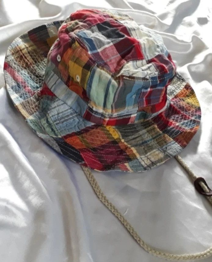 Japanese Brand 💥Pony go Round Checkered Japanese Patchwork hat Size 40 - 7 Thumbnail