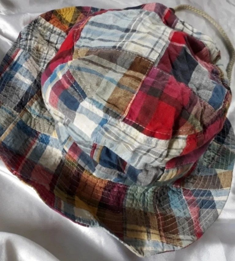 Japanese Brand 💥Pony go Round Checkered Japanese Patchwork hat Size 40 - 6 Thumbnail