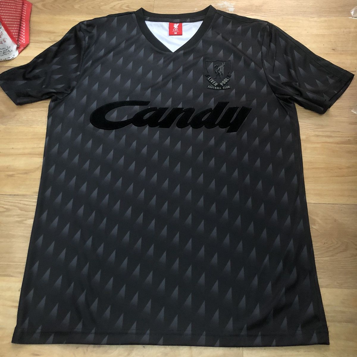 Liverpool retro all black candy shirt #9