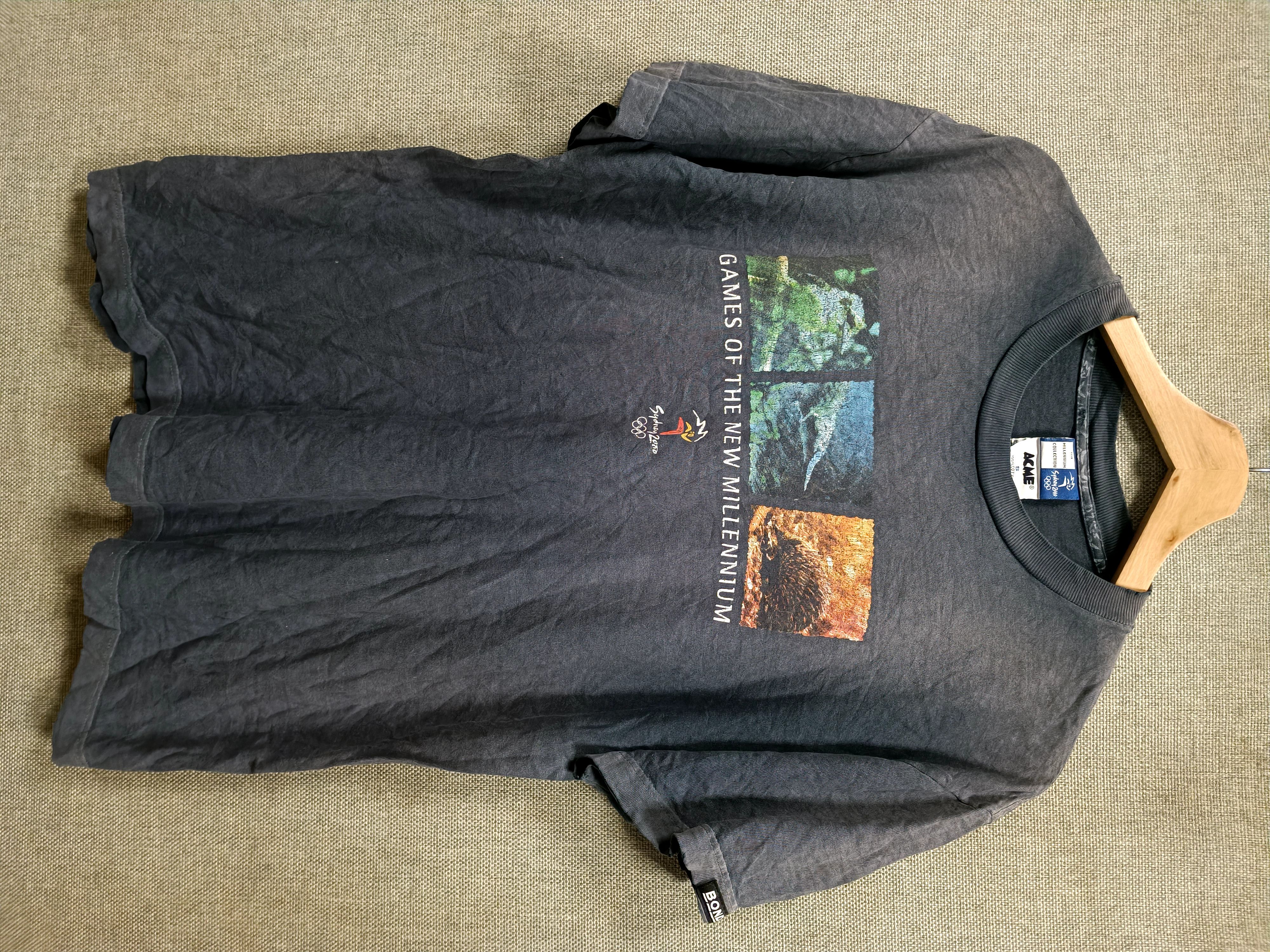 vintage 90s t shirt olympic sydney 2000 distressed