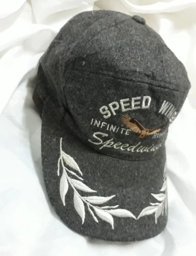 Japanese Brand Vintage Speedwings infinite Running Cap Size ONE SIZE - 7 Thumbnail