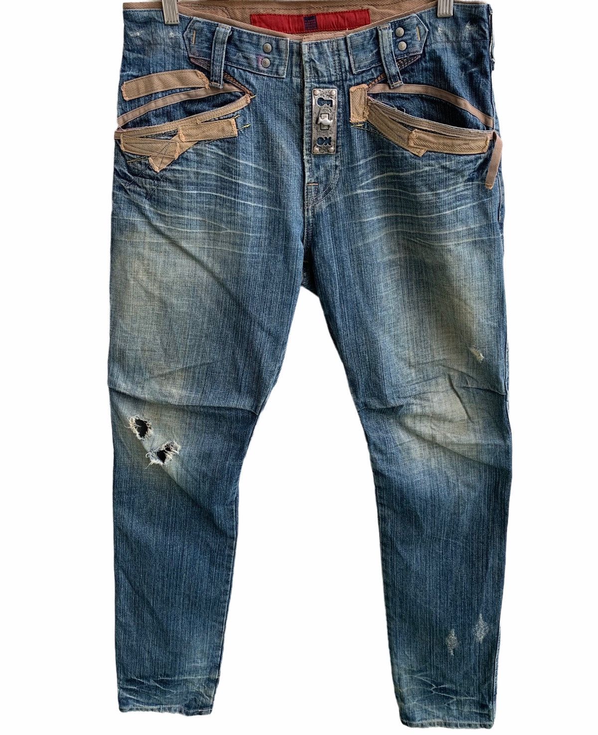 Marithe + Francois Girbaud Japanese Brand Distressed Marithe Francois Gilbaud Size US 32 / EU 48 - 3 Thumbnail