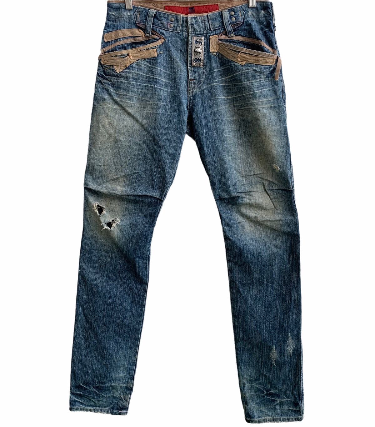 Marithe + Francois Girbaud Japanese Brand Distressed Marithe Francois Gilbaud Size US 32 / EU 48 - 1 Thumbnail