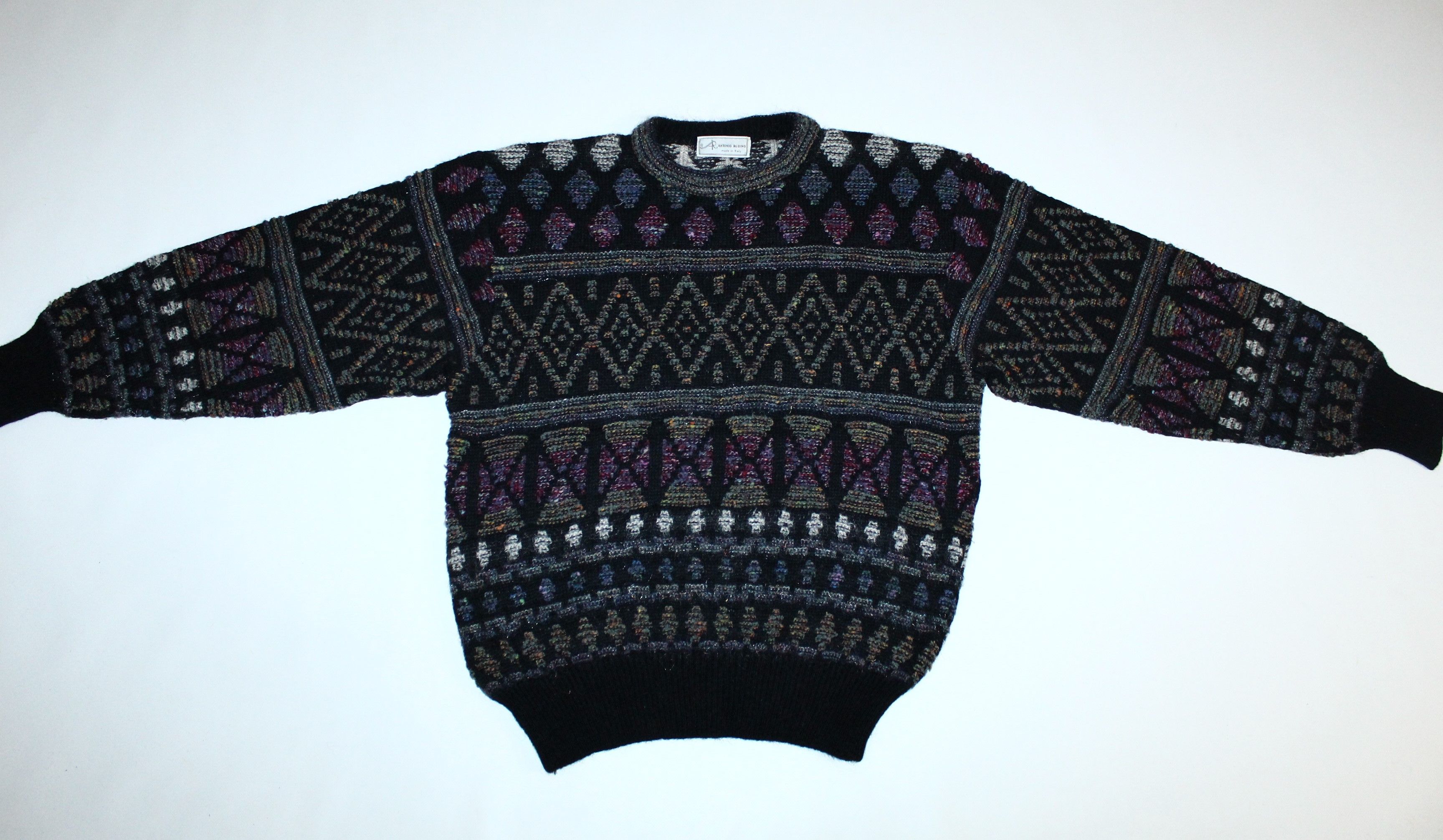 Missoni Antonio Rubino Baroque Mohair Blend Knit Crew Sweater Size US L / EU 52-54 / 3 - 8 Thumbnail