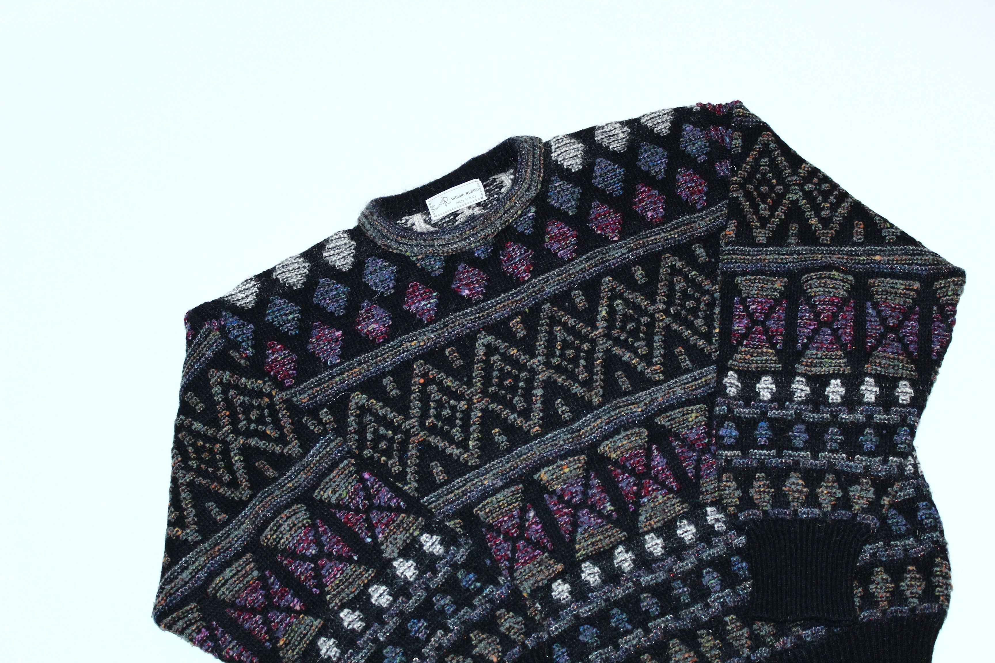 Missoni Antonio Rubino Baroque Mohair Blend Knit Crew Sweater Size US L / EU 52-54 / 3 - 2 Thumbnail
