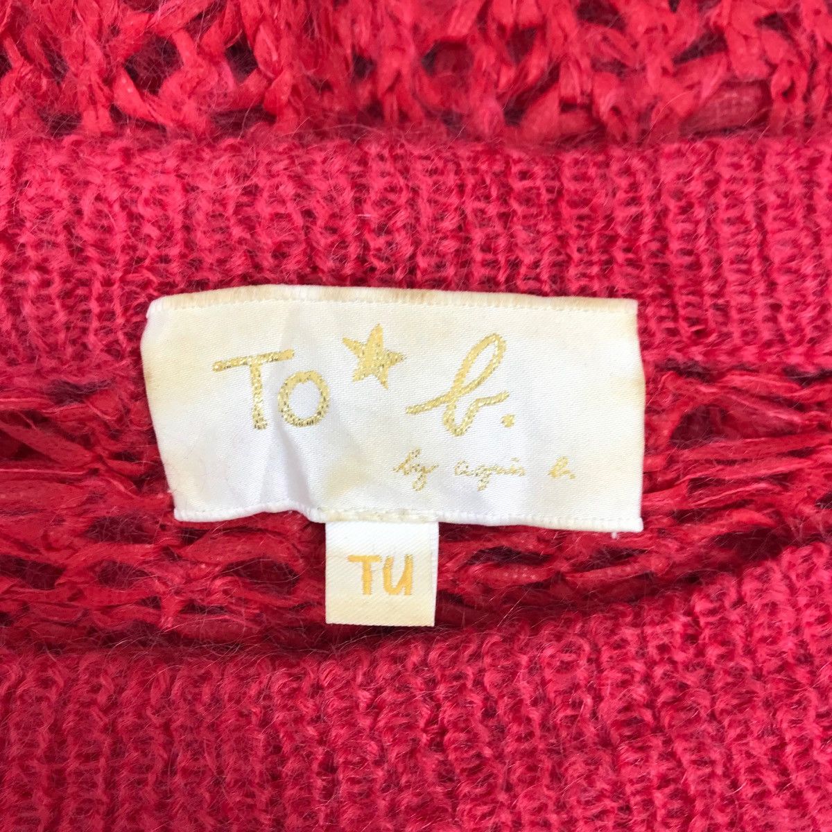 agnes b. Vintage 90s AGNES B Knitwear Sweatshirt Red Colour Pullover Size US L / EU 52-54 / 3 - 4 Thumbnail