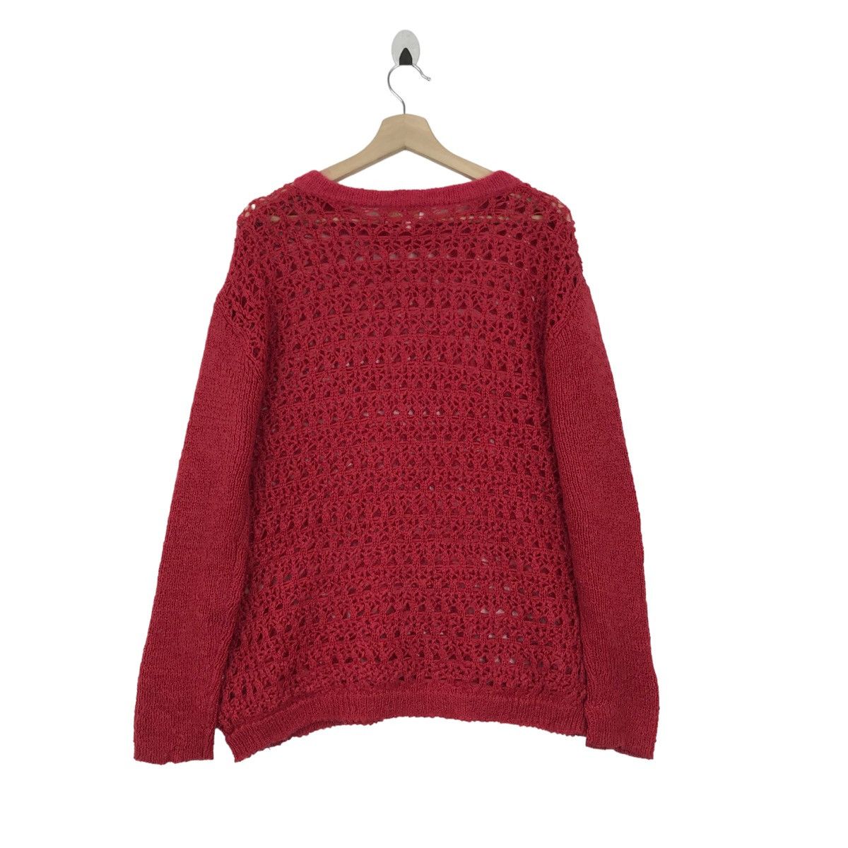 agnes b. Vintage 90s AGNES B Knitwear Sweatshirt Red Colour Pullover Size US L / EU 52-54 / 3 - 3 Thumbnail
