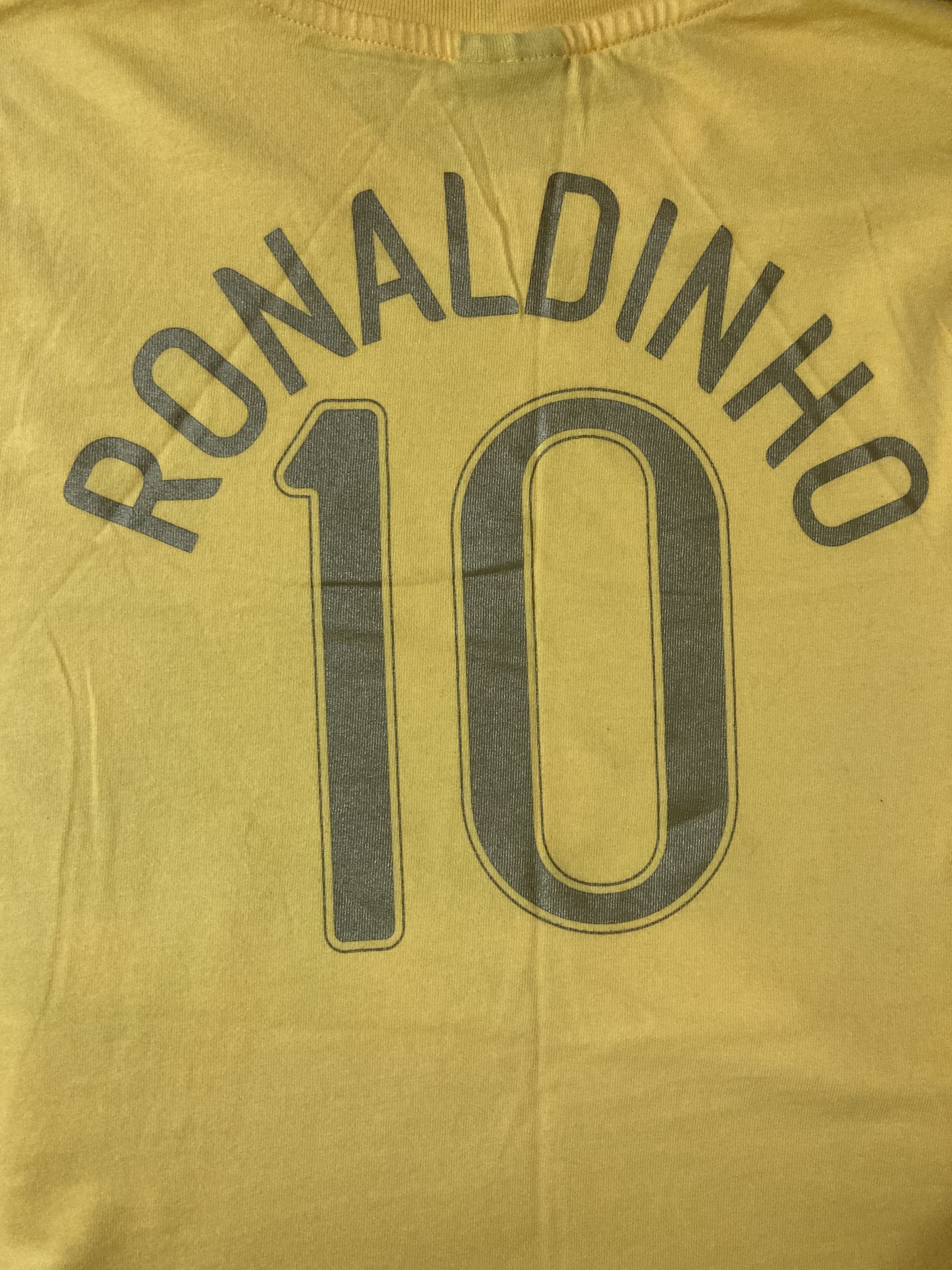 Nike × Vintage NIKE CENTRE SWOOSH RONALDINHO BRAZIL #10 STREETWEAR TEES Size US XS / EU 42 / 0 - 5 Thumbnail