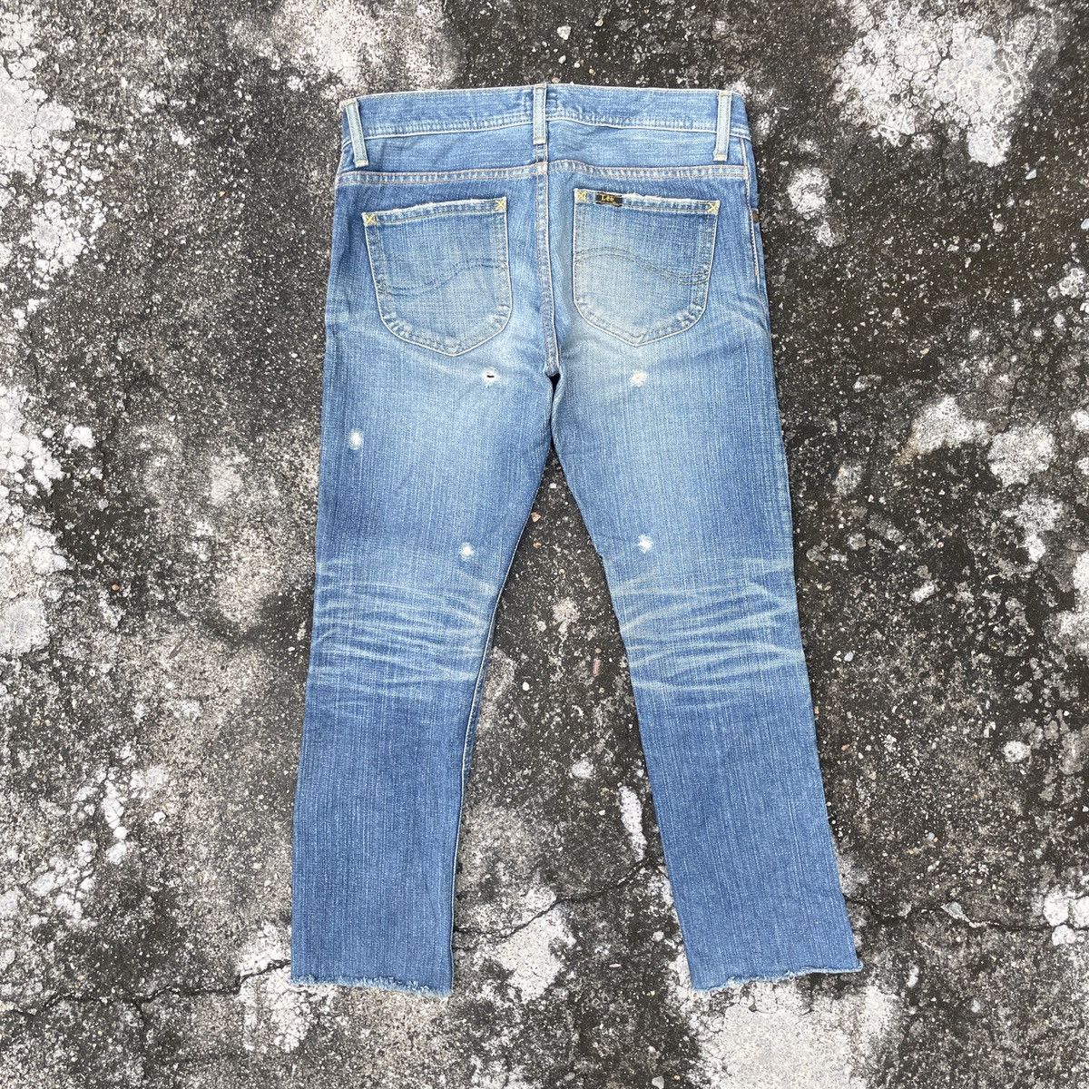 Lee Vintage Lee Union Made Distressed Denim Jeans Size 30" / US 8 / IT 44 - 7 Thumbnail