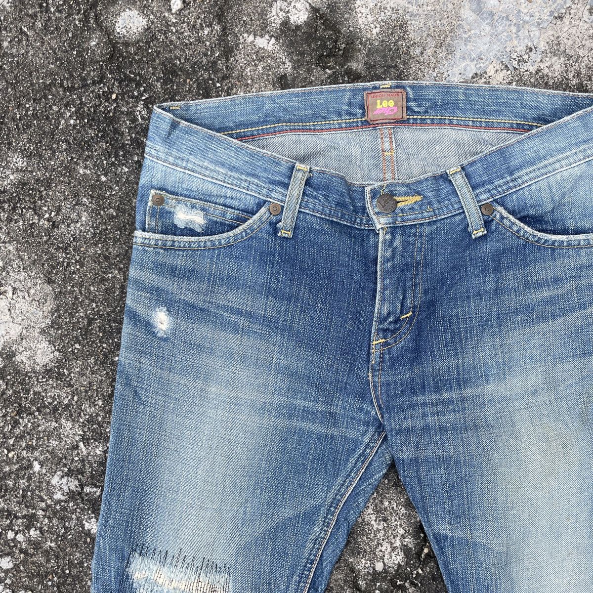 Lee Vintage Lee Union Made Distressed Denim Jeans Size 30" / US 8 / IT 44 - 3 Thumbnail