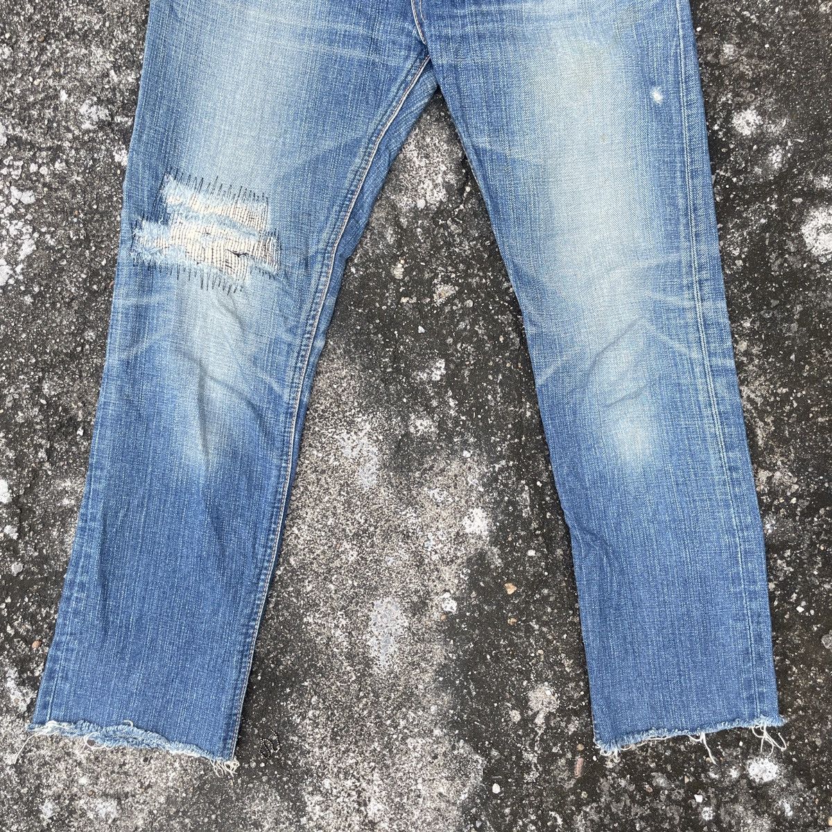 Lee Vintage Lee Union Made Distressed Denim Jeans Size 30" / US 8 / IT 44 - 4 Thumbnail