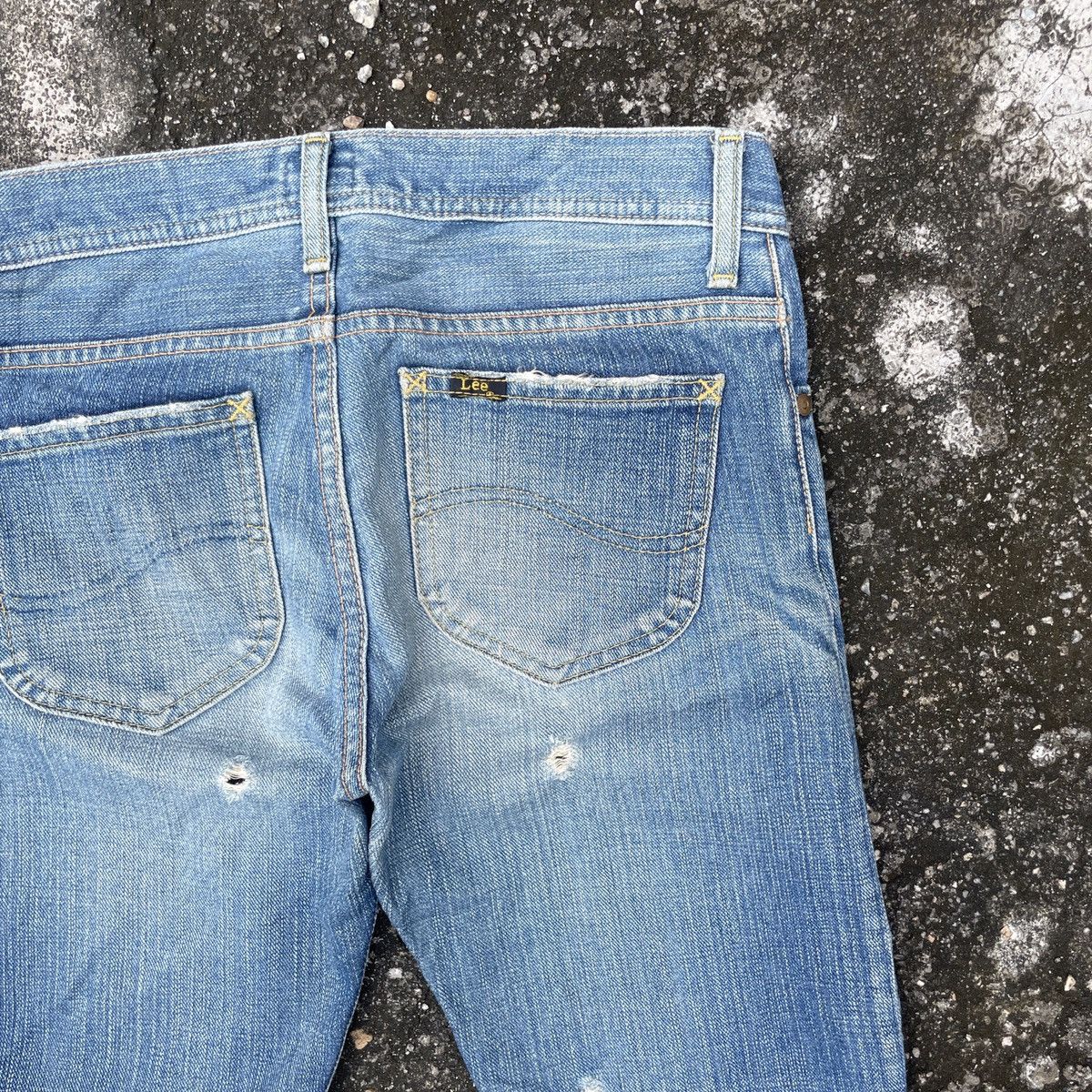 Lee Vintage Lee Union Made Distressed Denim Jeans Size 30" / US 8 / IT 44 - 8 Thumbnail