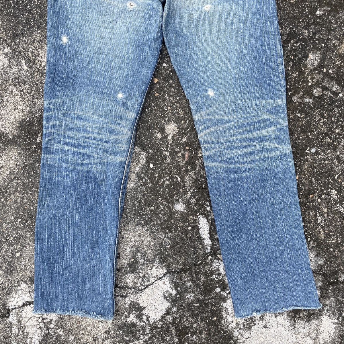 Lee Vintage Lee Union Made Distressed Denim Jeans Size 30" / US 8 / IT 44 - 10 Thumbnail