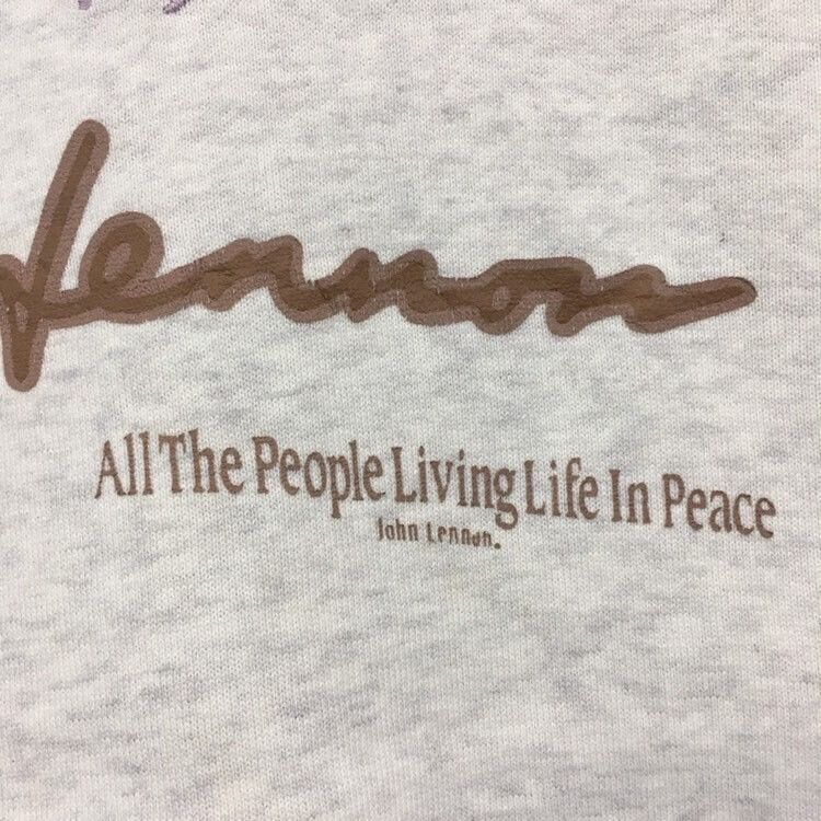 John Lennon Crewneck Sweatshirt Big Logo Spell Out Pullover