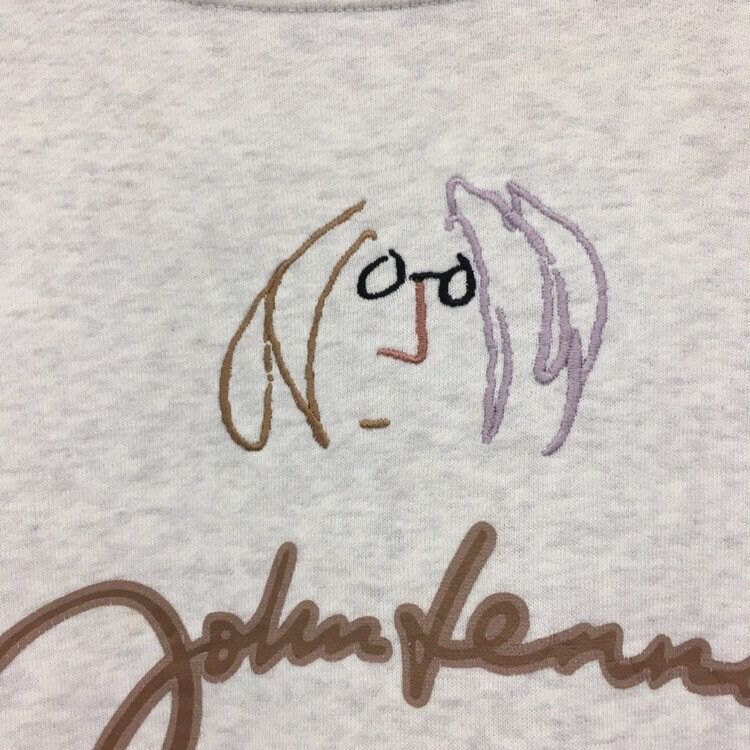 John Lennon Crewneck Sweatshirt Big Logo Spell Out Pullover