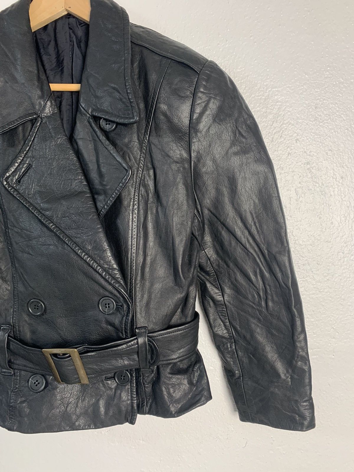 Japanese Brand Loch Lomond Double Colar Leather Jacket Size S / US 4 / IT 40 - 2 Thumbnail