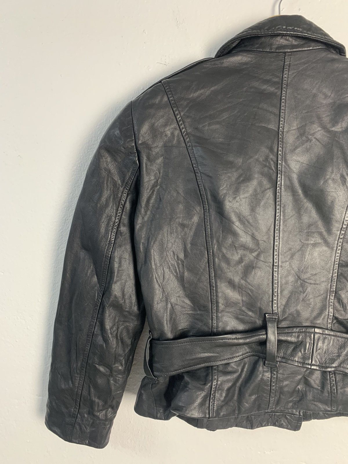Japanese Brand Loch Lomond Double Colar Leather Jacket Size S / US 4 / IT 40 - 9 Thumbnail