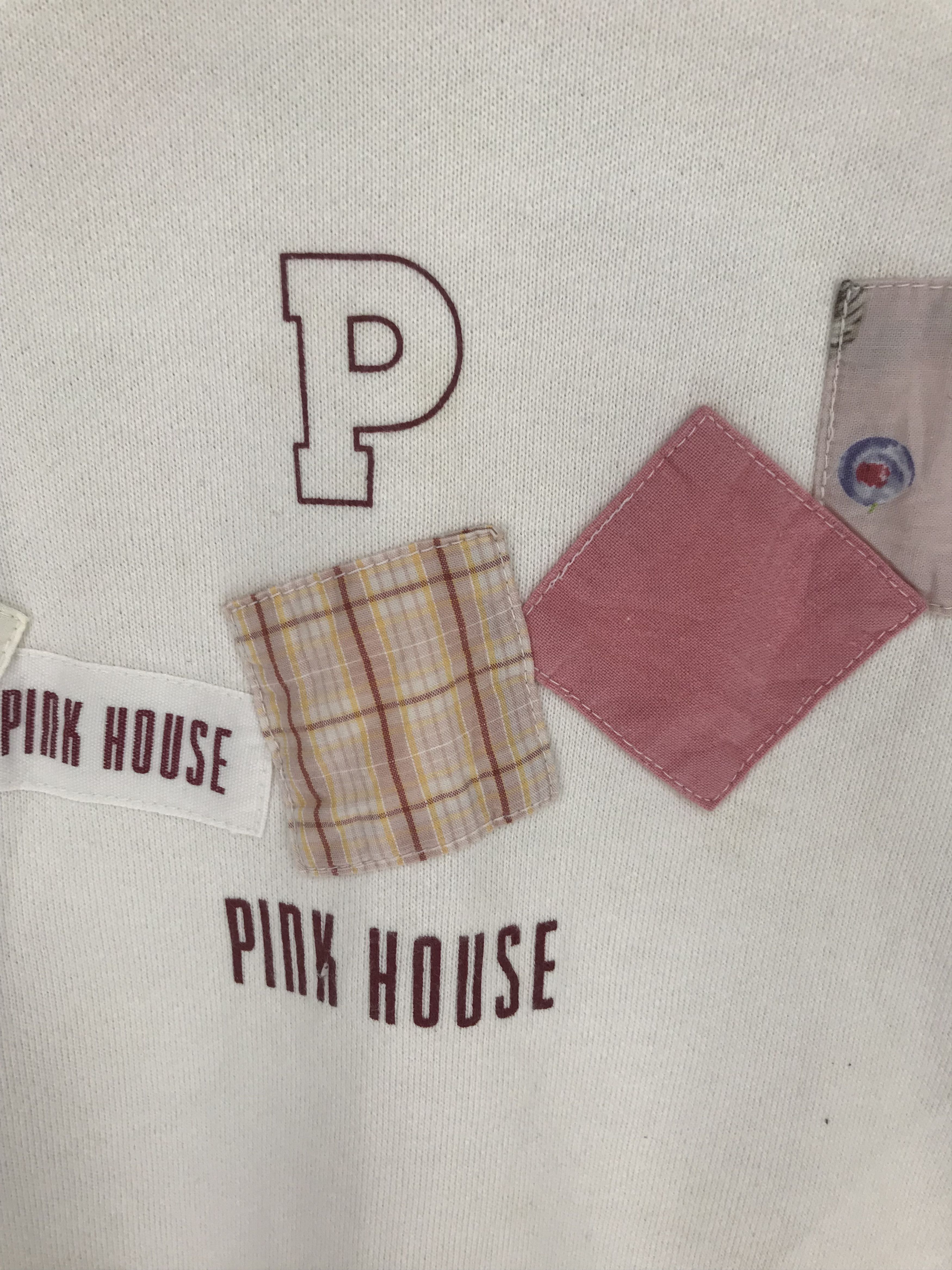 Karl Helmut Vintage 90s PINK HOUSE Patches Pullover Sweatshirt Size US M / EU 48-50 / 2 - 6 Thumbnail