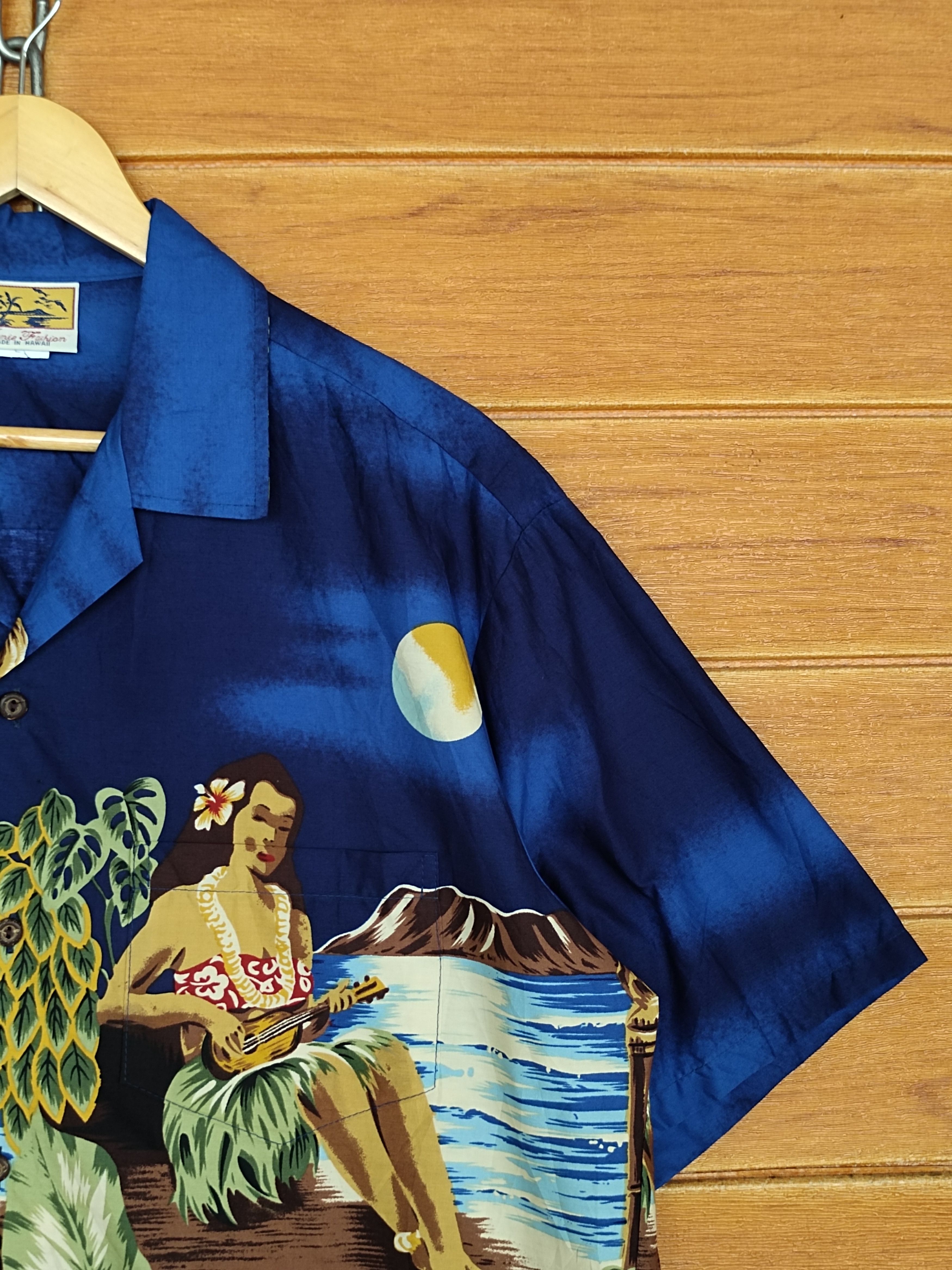 Vintage Vtg 80s Hawaiian Hula Girls Scenic View Hawaiian Size US L / EU 52-54 / 3 - 8 Thumbnail