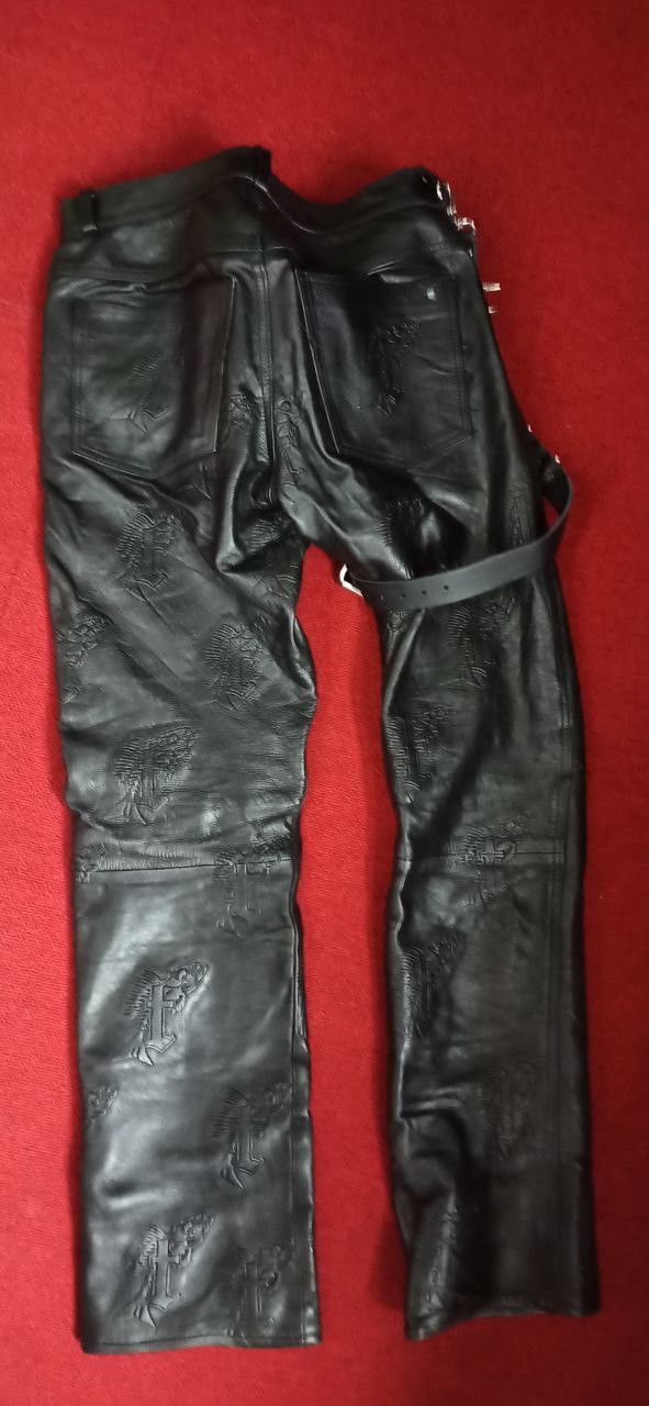 Designer FISHSCALE Leather amo embossed pants Size US 31 - 6 Thumbnail