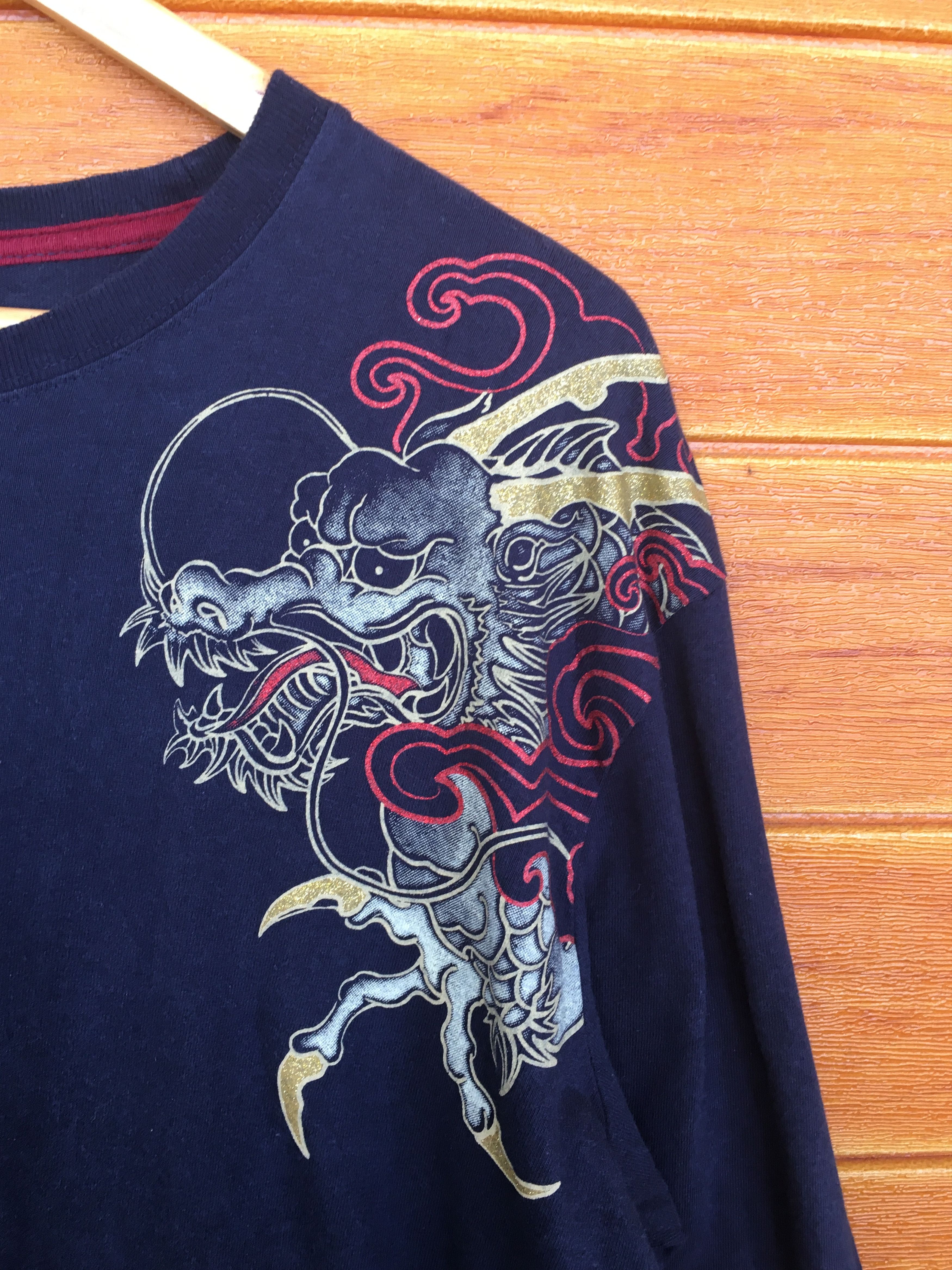 Karakuri Tamashii Vintage Space Opera Dragon Sukajan T-Shirt Size US XL / EU 56 / 4 - 3 Thumbnail