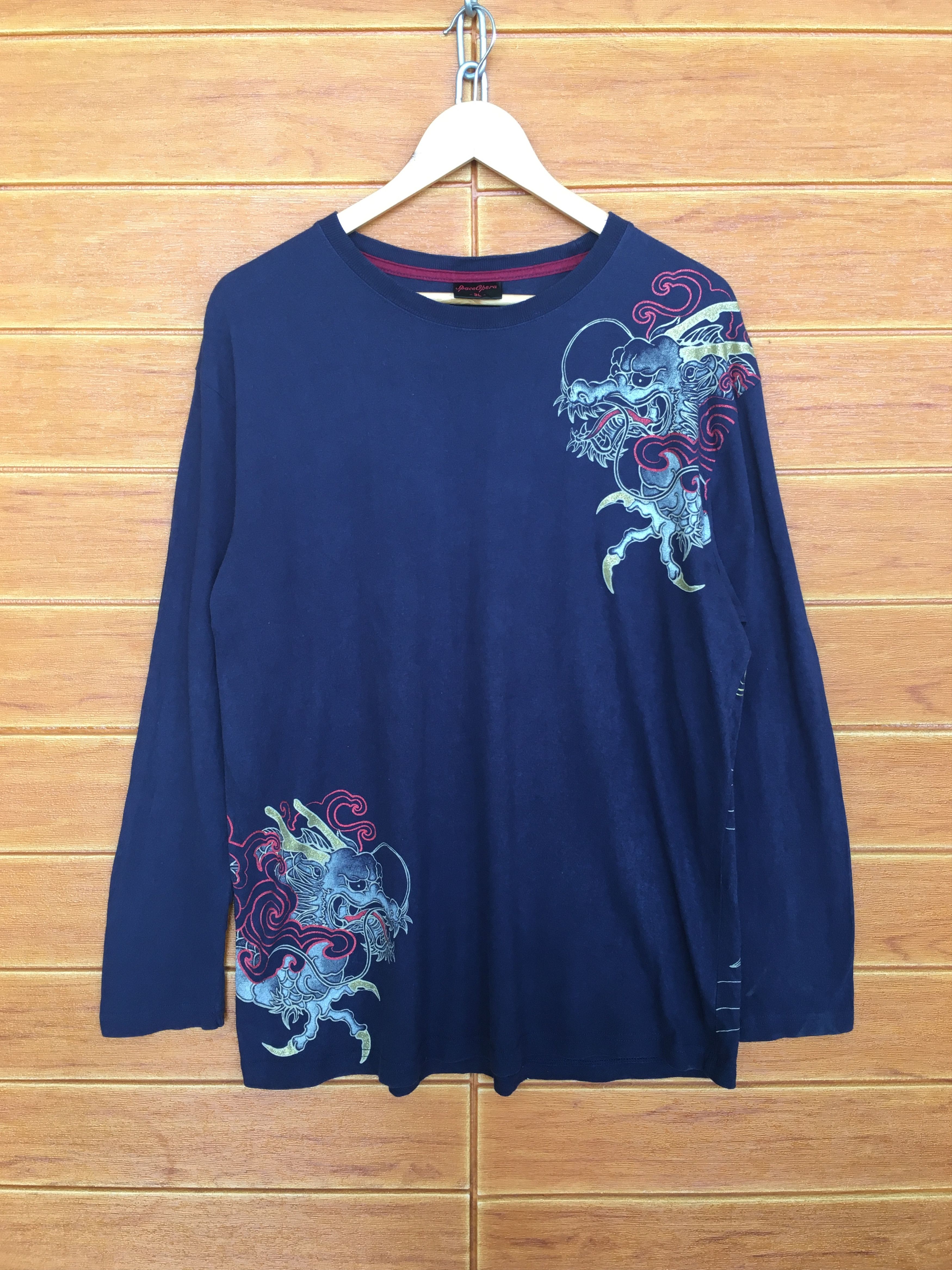 Karakuri Tamashii Vintage Space Opera Dragon Sukajan T-Shirt Size US XL / EU 56 / 4 - 2 Thumbnail