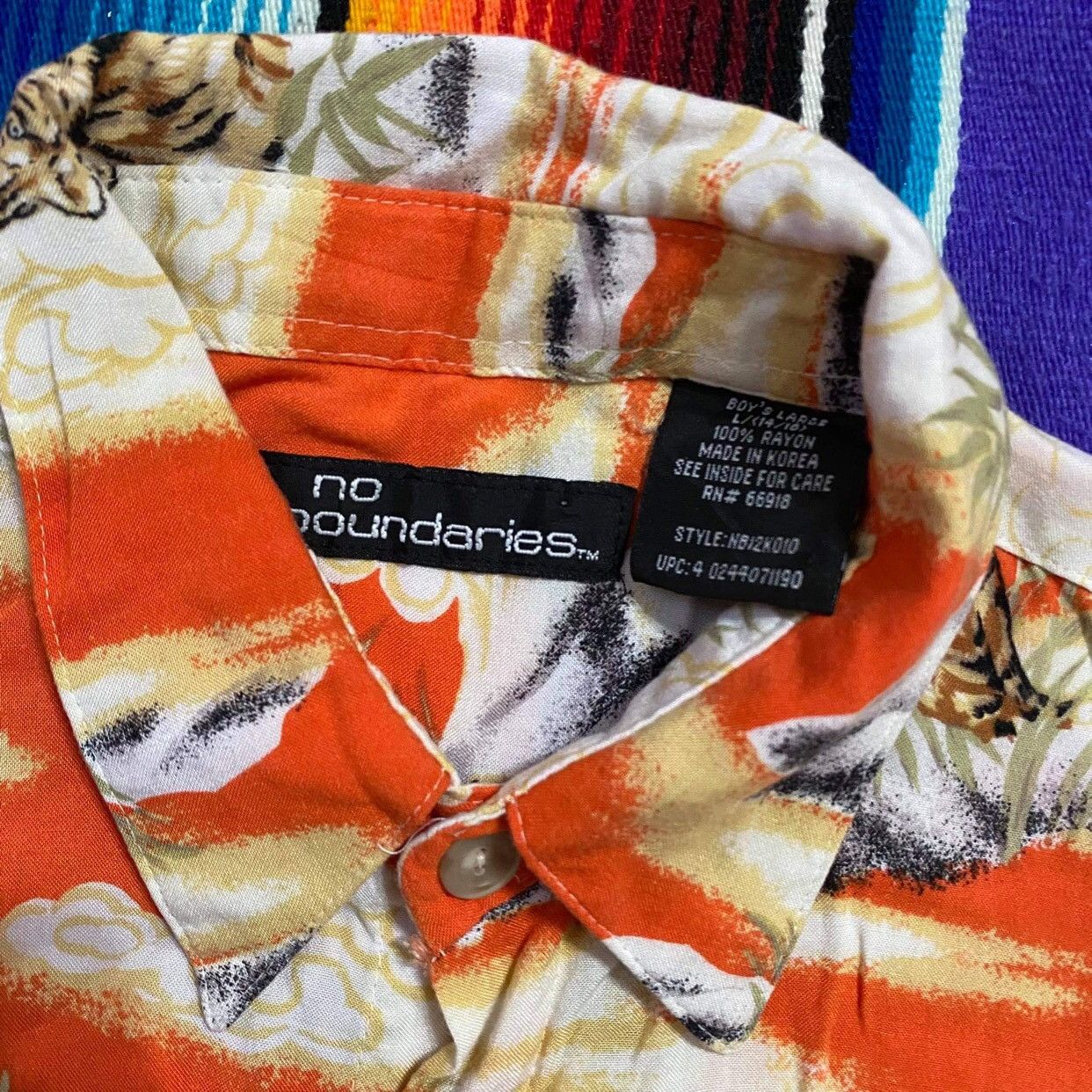 Hysteric Glamour Vintage 90s Japanese Motif No Boundaries Tigers Hawaiian Size US S / EU 44-46 / 1 - 5 Thumbnail