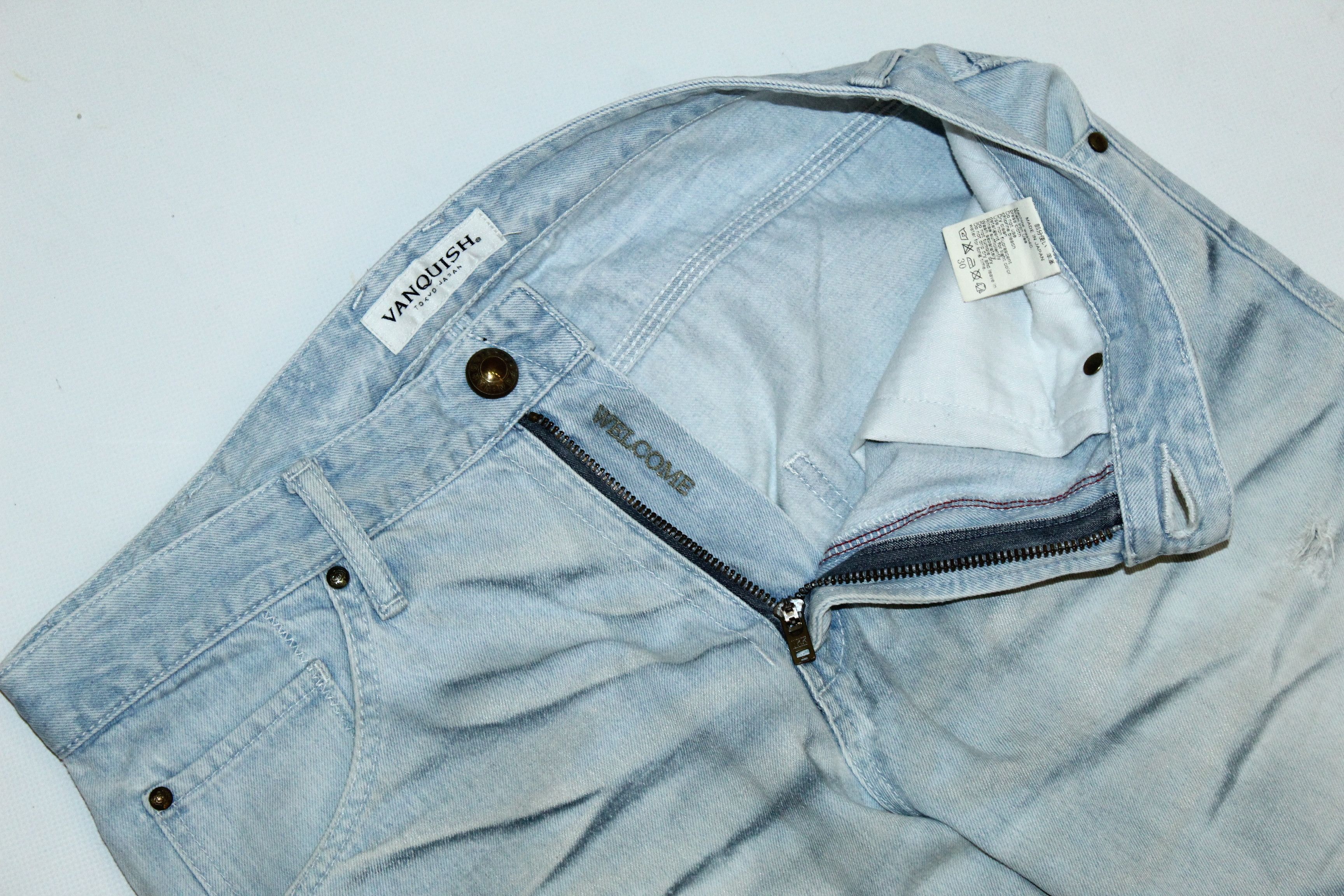 Vanquish Y2K💥 Vanquish Acid Wash Light Blue Denim Jeans Size US 32 / EU 48 - 3 Thumbnail