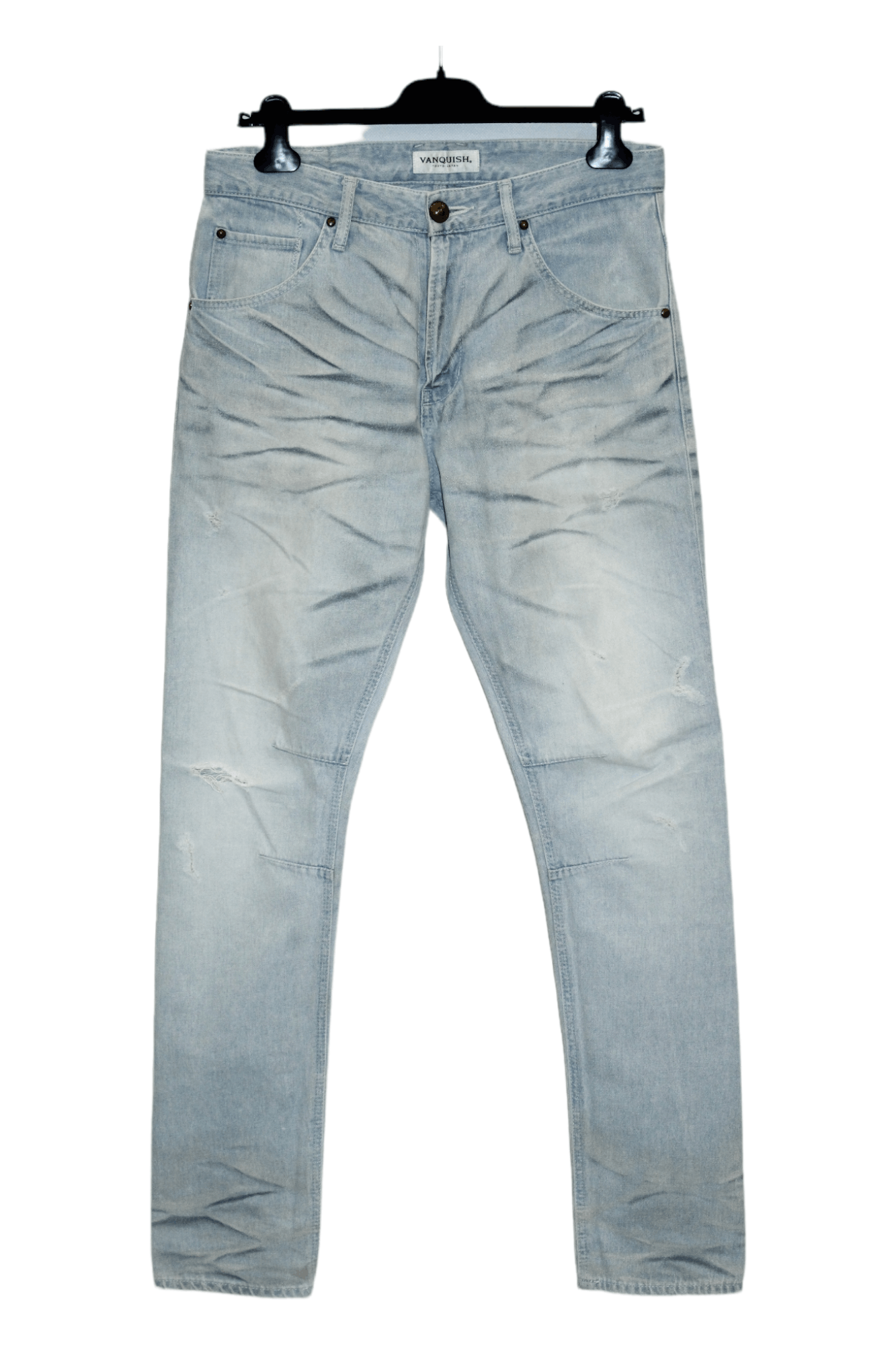 Vanquish Y2K💥 Vanquish Acid Wash Light Blue Denim Jeans Size US 32 / EU 48 - 1 Thumbnail