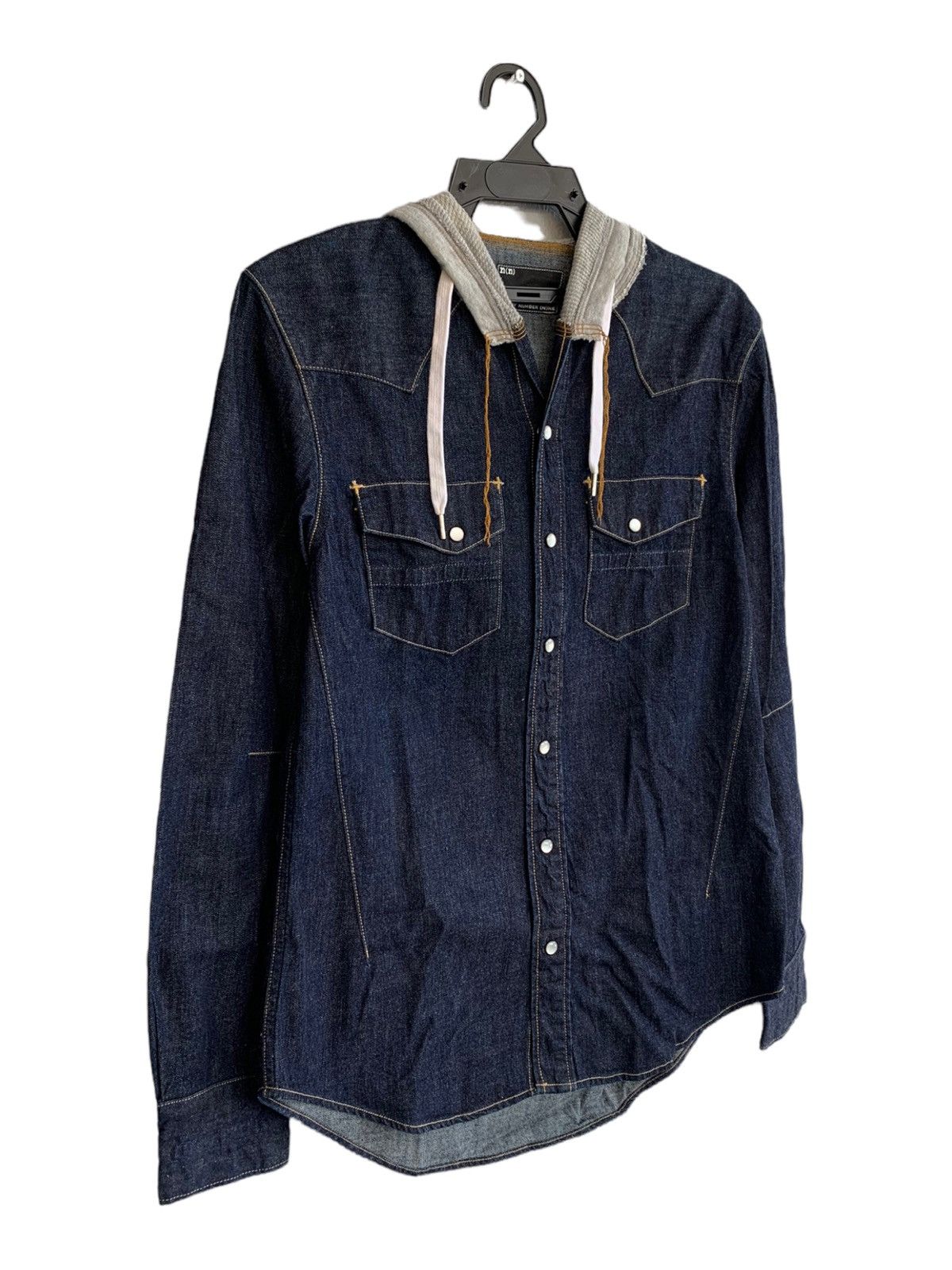 Number (N)ine NUMBER (N)INE MENS JEANS HOODIE JACKET Size US M / EU 48-50 / 2 - 3 Thumbnail