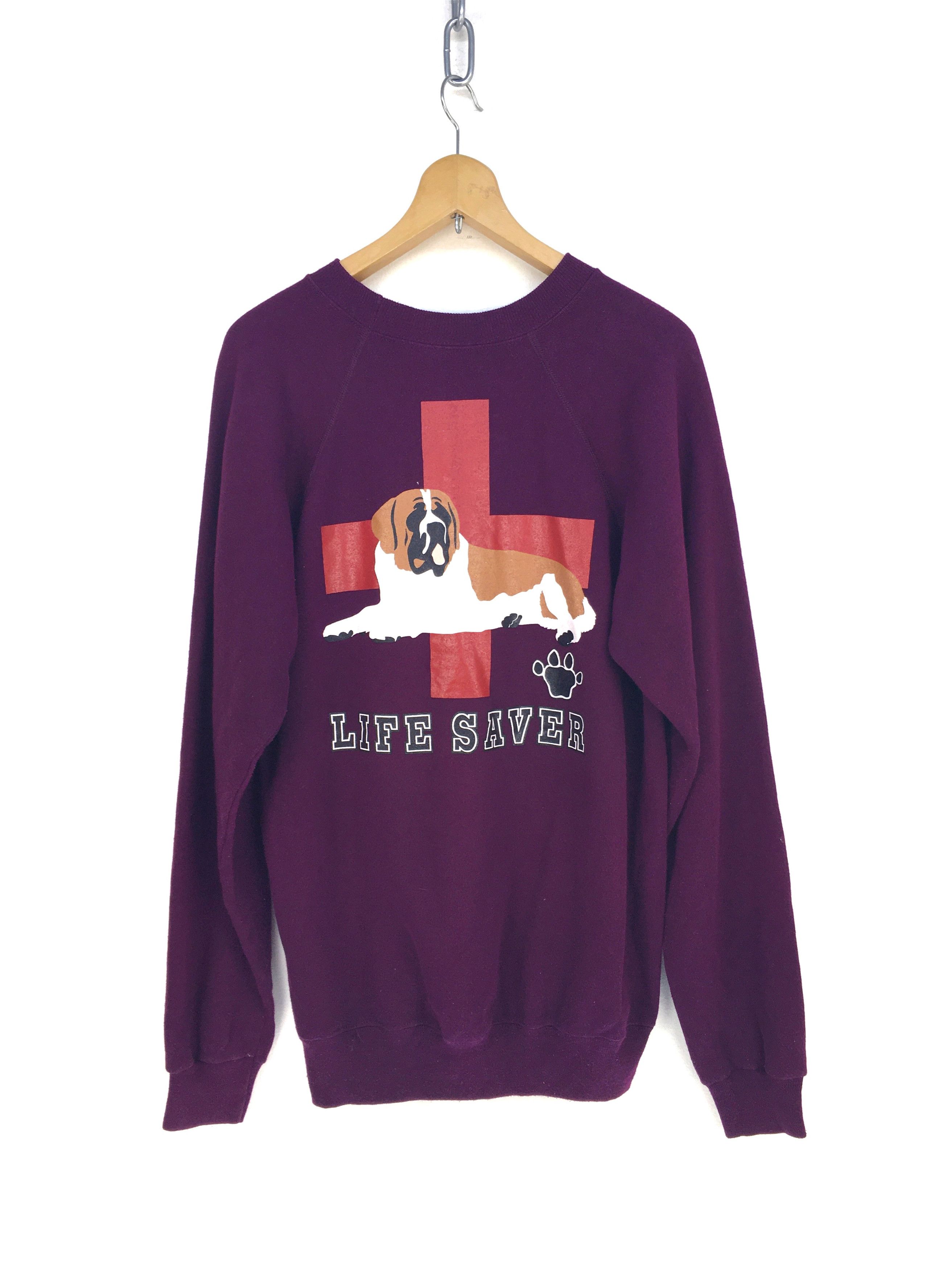 Vintage Vintage 90s LIFE SAVER Crewneck Sweatshirt Size US L / EU 52-54 / 3 - 1 Thumbnail