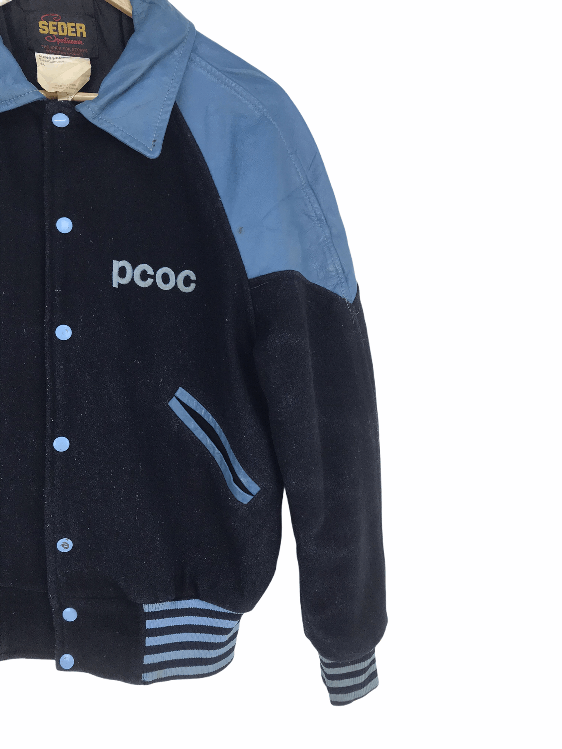 Vintage Vintage PCOC SEDER SPORTWEAR Varsity Jacket Leather/Wool Size US L / EU 52-54 / 3 - 13 Thumbnail