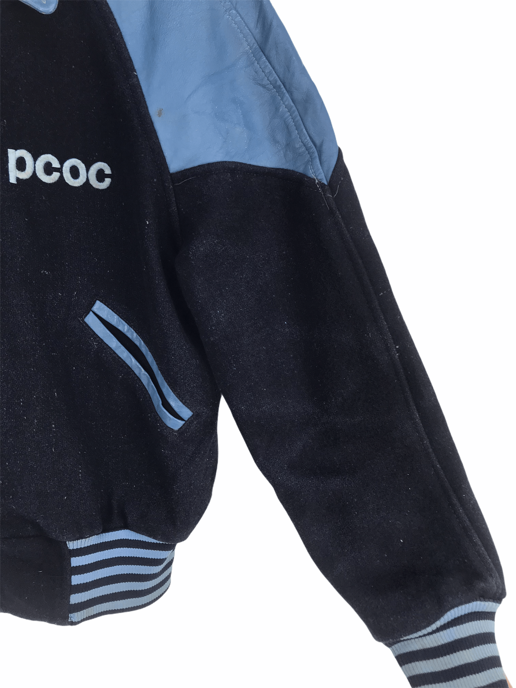 Vintage Vintage PCOC SEDER SPORTWEAR Varsity Jacket Leather/Wool Size US L / EU 52-54 / 3 - 7 Thumbnail