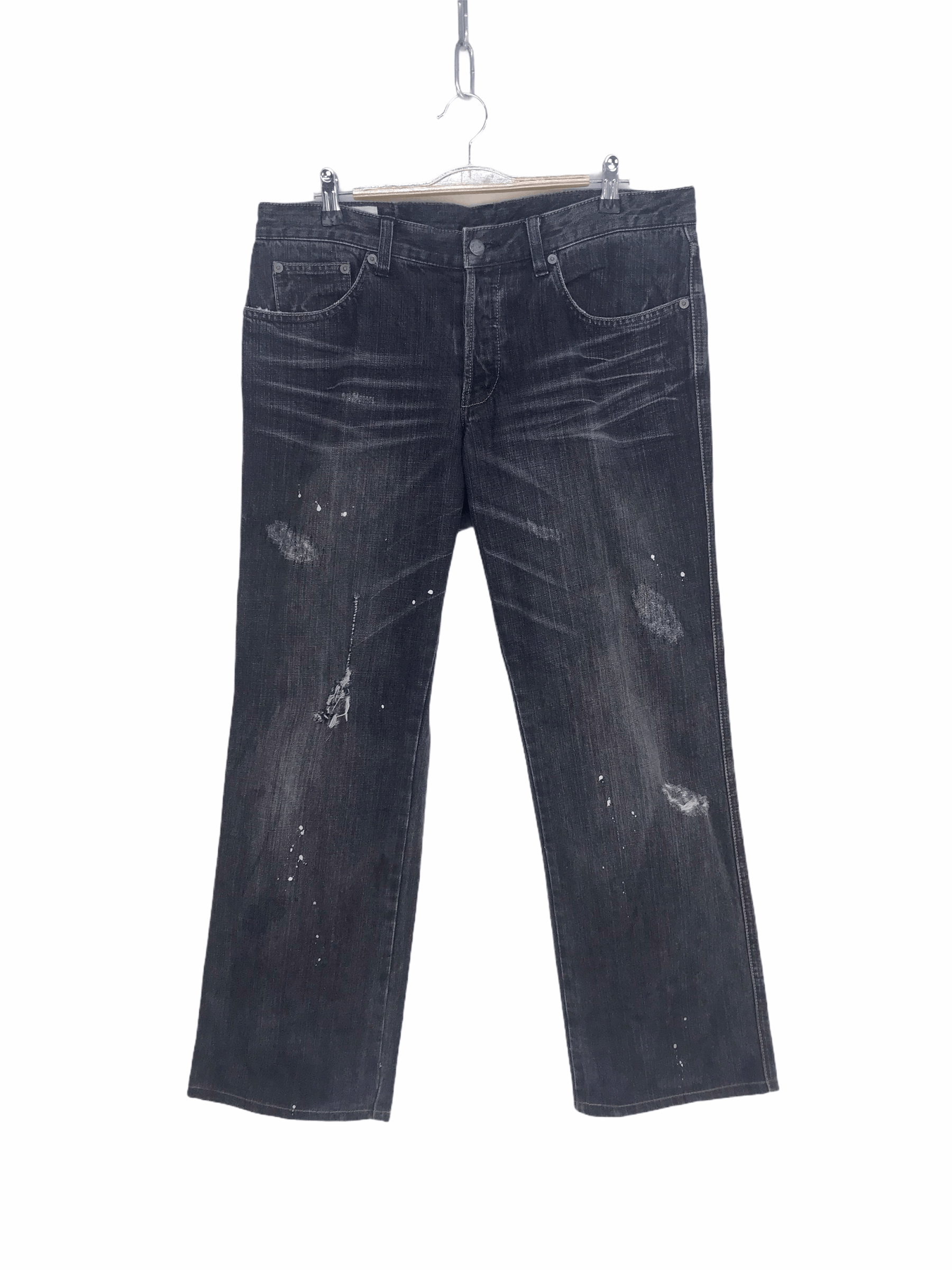 Takeo Kikuchi Japanese Brand Takeo Kikuchi Painted Distressed Denim Jeans Size US 36 / EU 52 - 2 Thumbnail