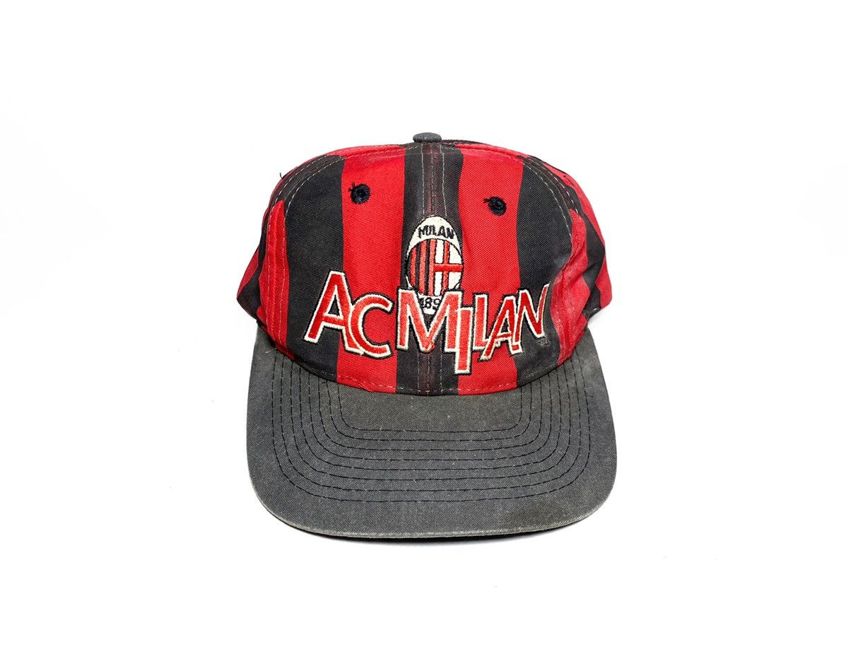 Vintage vintage AC MILAN Cap Pro One hat Football 90s 80s FC team Size ONE SIZE - 2 Thumbnail
