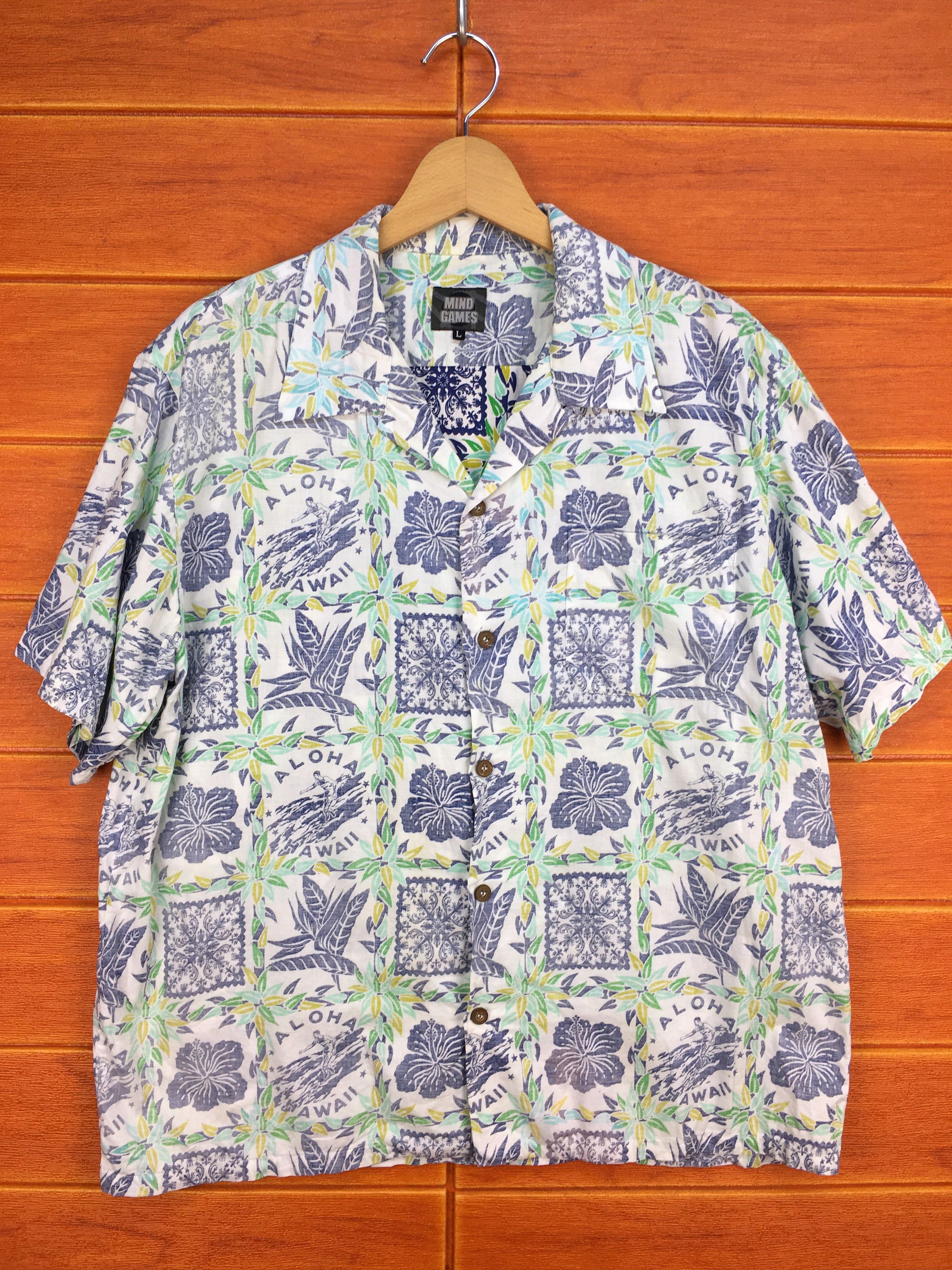 Hysteric Glamour Vintage Japan Hawaiian Min Games Reverse Print Camp Collar Size US L / EU 52-54 / 3 - 1 Thumbnail