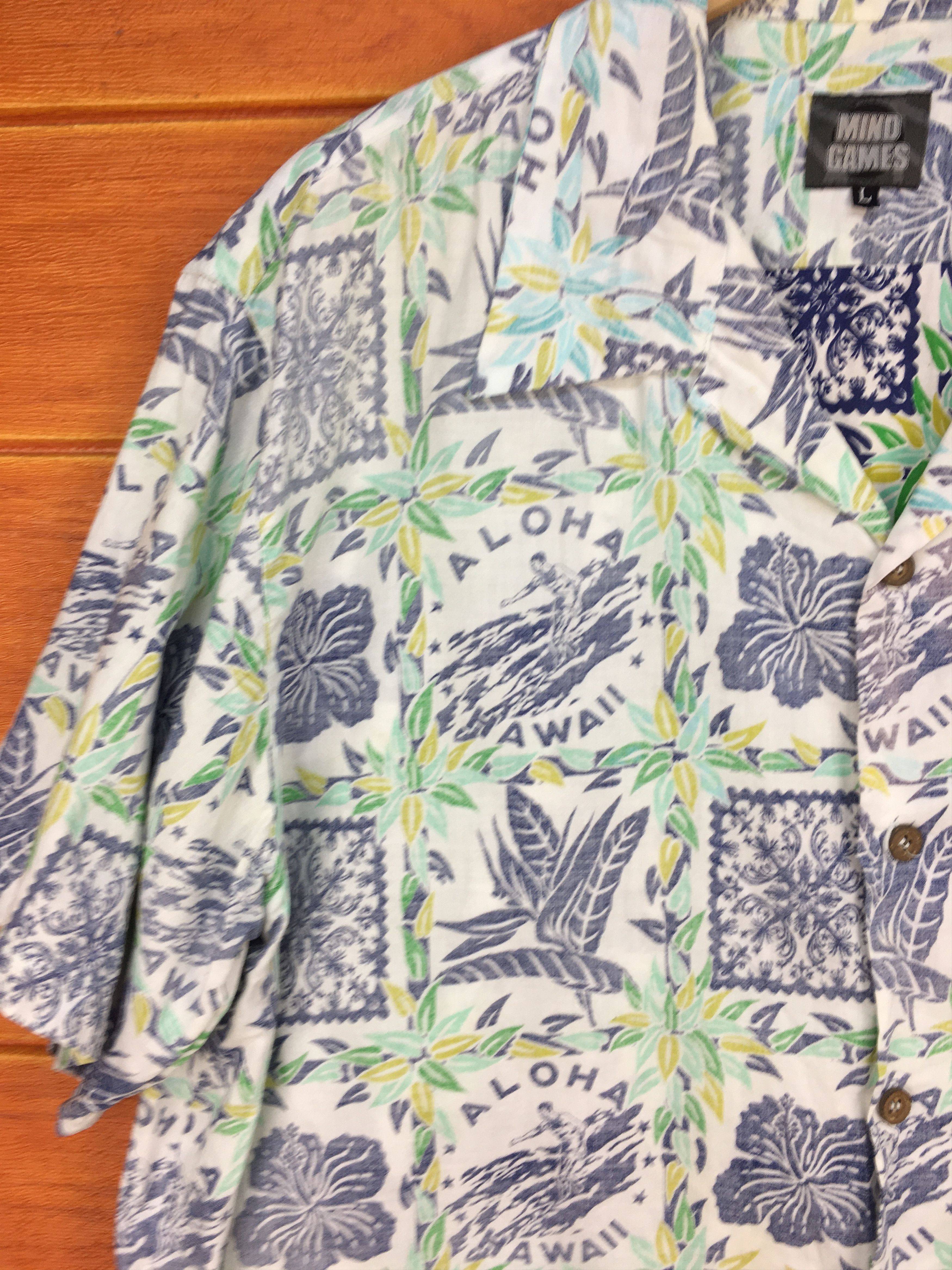 Hysteric Glamour Vintage Japan Hawaiian Min Games Reverse Print Camp Collar Size US L / EU 52-54 / 3 - 2 Thumbnail