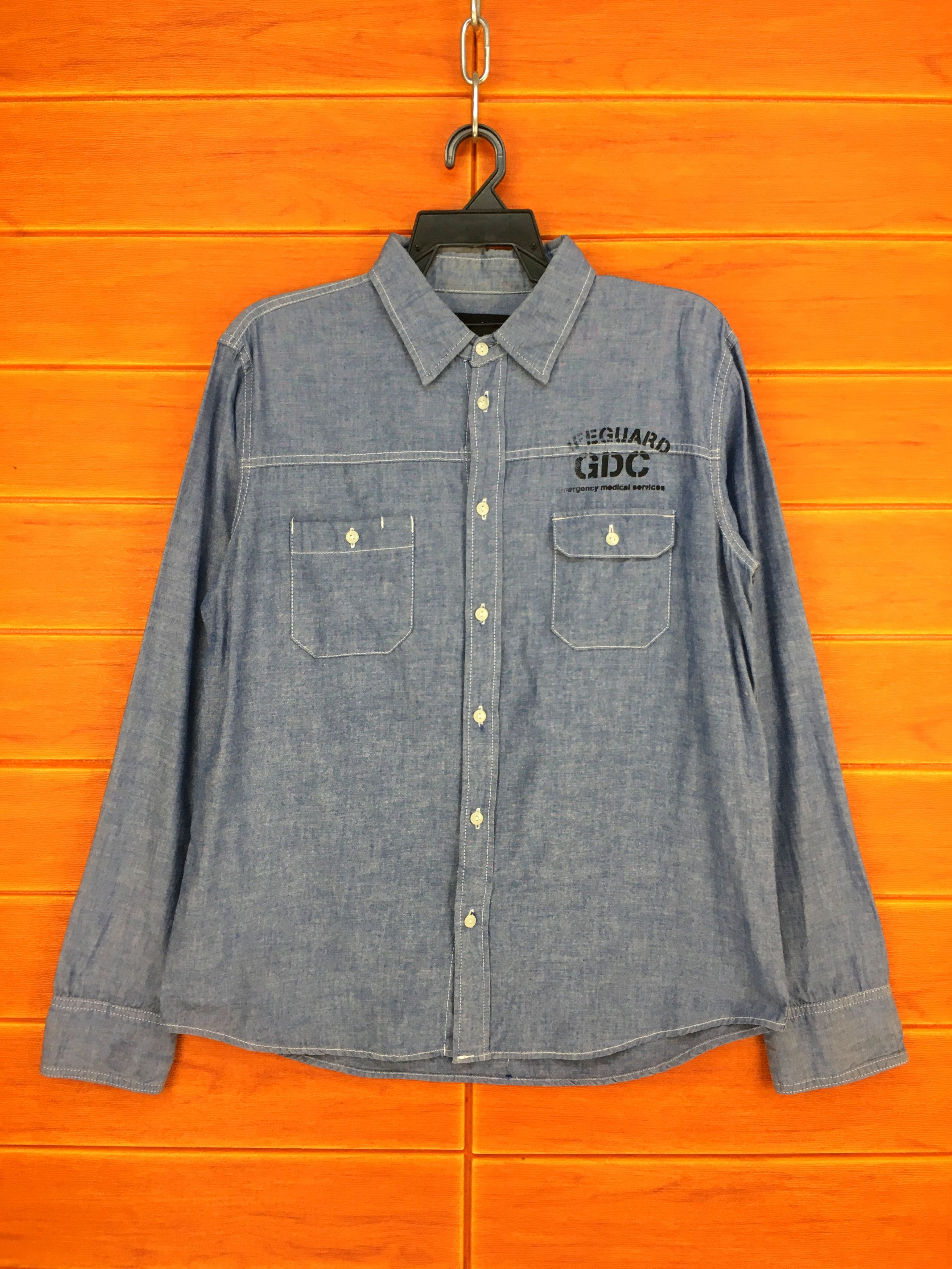 Narcotic GDC Vintage GDC Japan Chambray Button Up Shirt Size US M / EU 48-50 / 2 - 1 Thumbnail