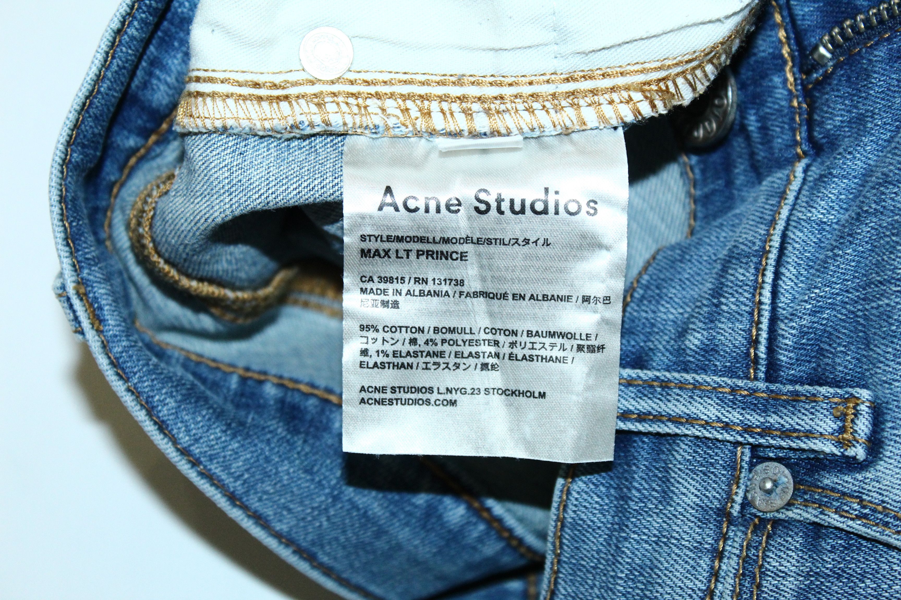 Acne Studios Acne Studios Max LT Prince Blue Wash Stretch Denim Pants Size US 34 / EU 50 - 8 Thumbnail