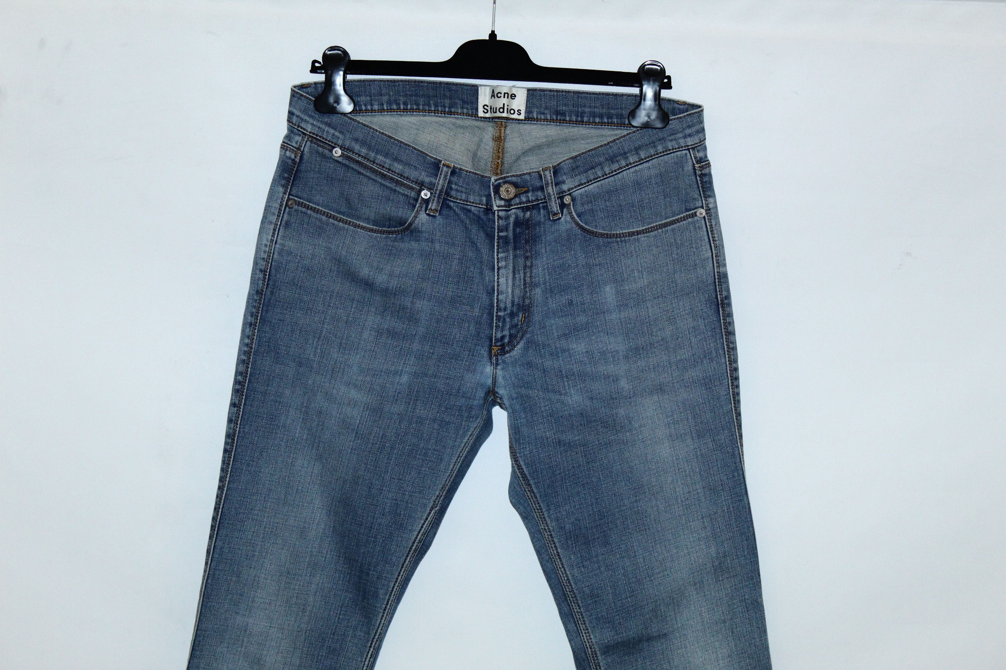 Acne Studios Acne Studios Max LT Prince Blue Wash Stretch Denim Pants Size US 34 / EU 50 - 4 Thumbnail
