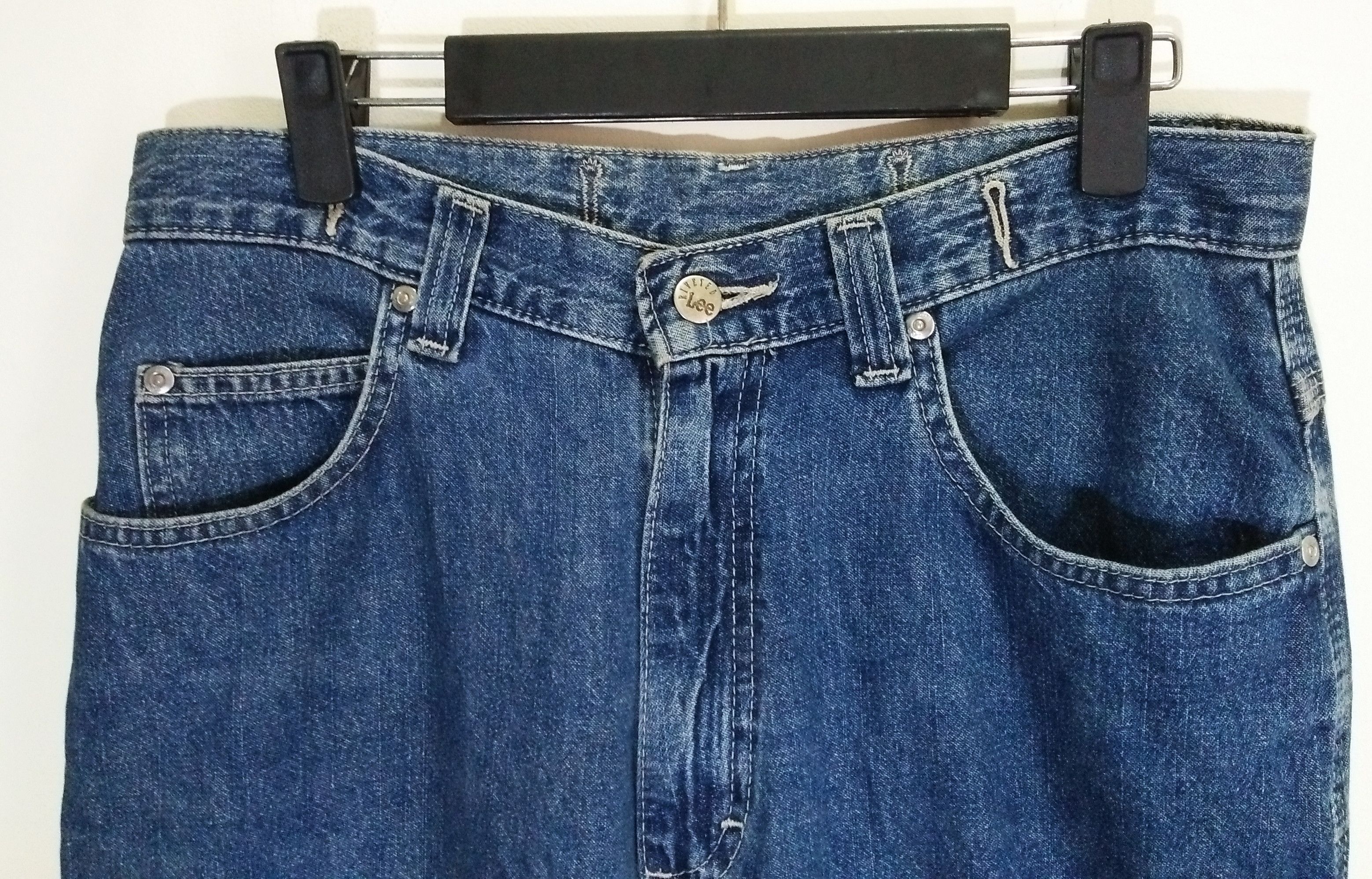 Lee Vintage LEE Riveted Buckle Back Denim Jeans Pants Size US 31 - 5 Thumbnail