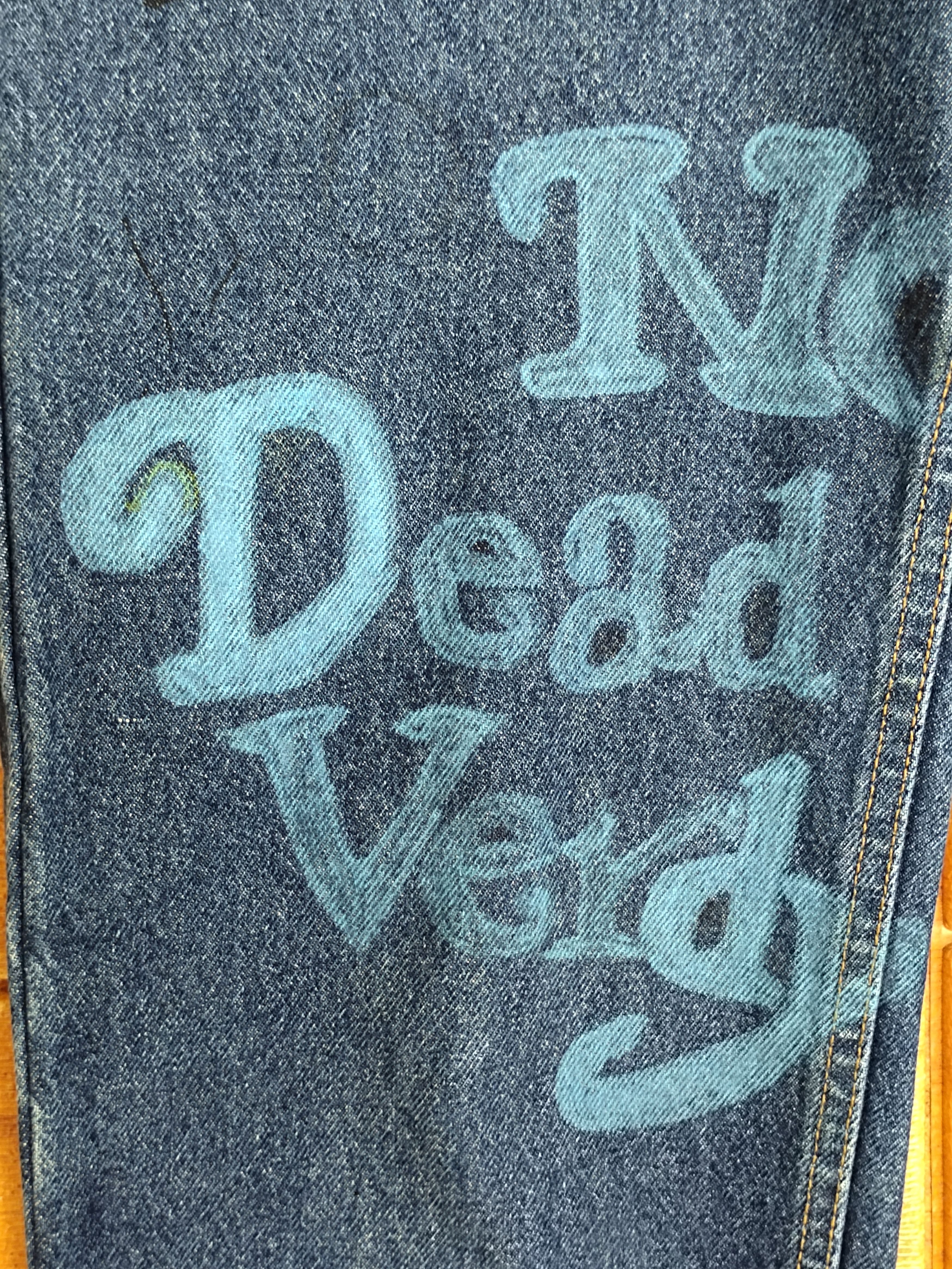 Levi's Vintage LEVIS Hand Sketch Art Denim Jeans Rip Kobe Size US 28 / EU 44 - 10 Thumbnail