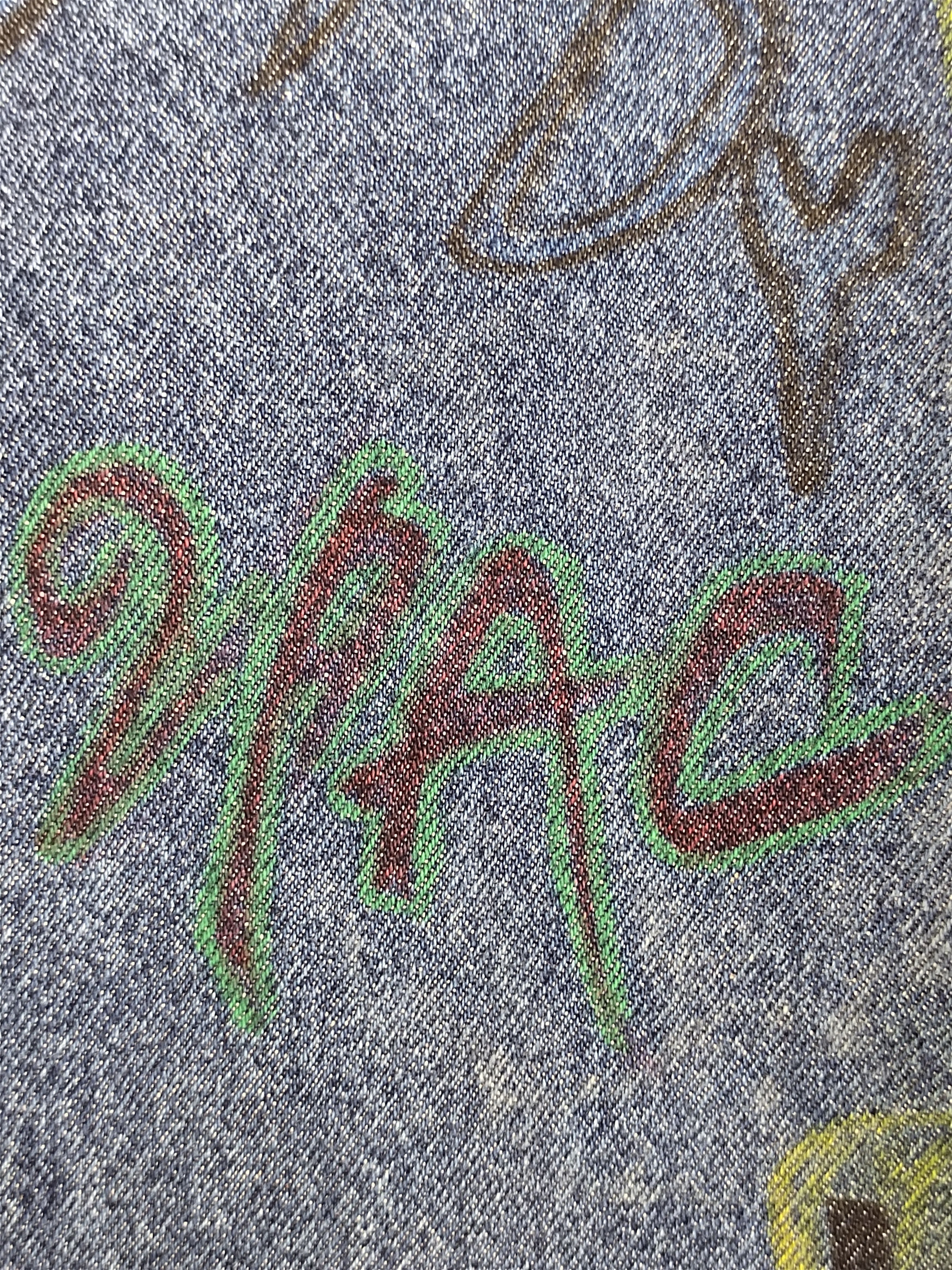 Levi's Vintage LEVIS Hand Sketch Art Denim Jeans Rip Kobe Size US 28 / EU 44 - 8 Thumbnail