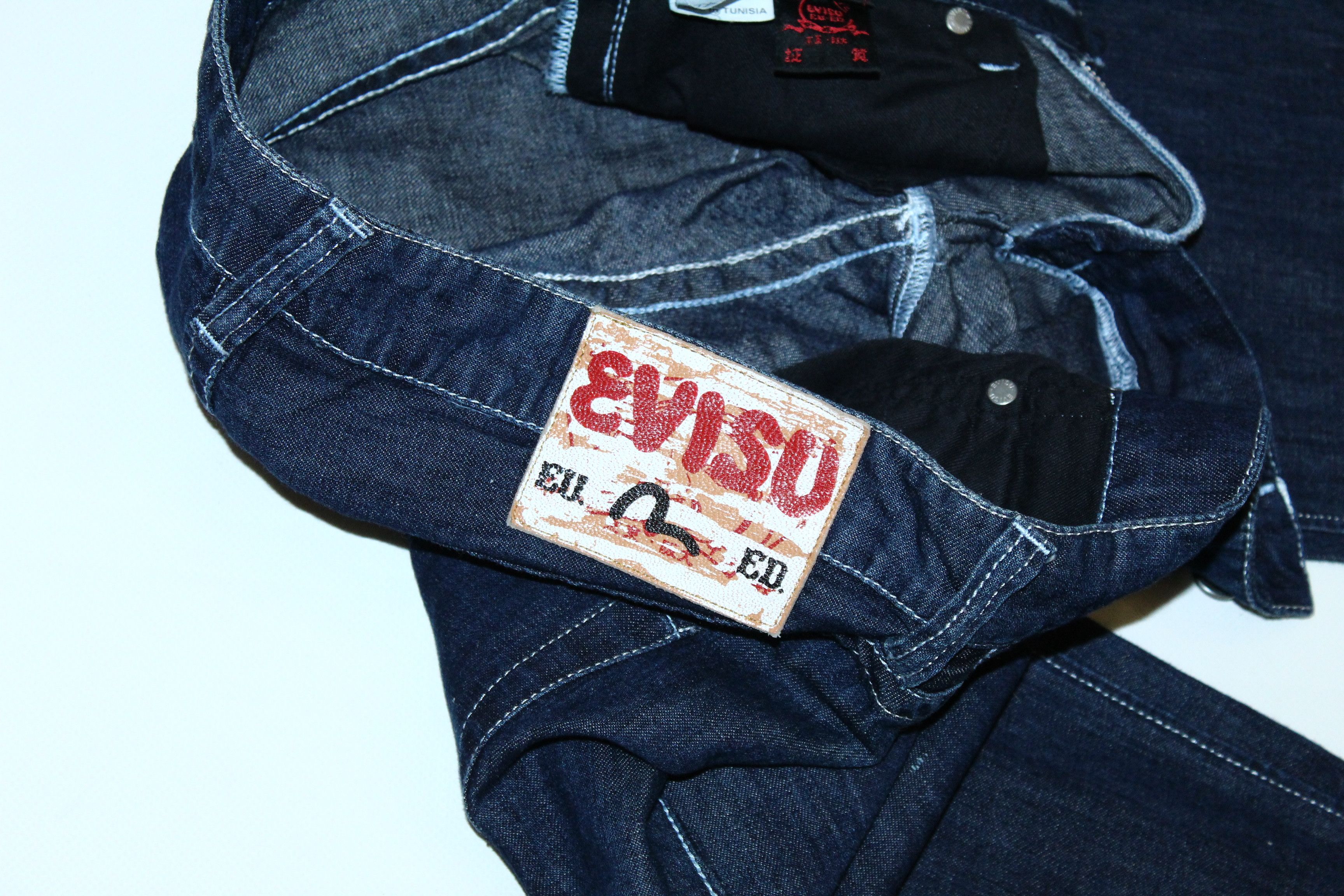 Evisu 💥RARE💥 Evisu EU ED Garment Dyed Denim Blend Pants Size US 32 / EU 48 - 4 Thumbnail