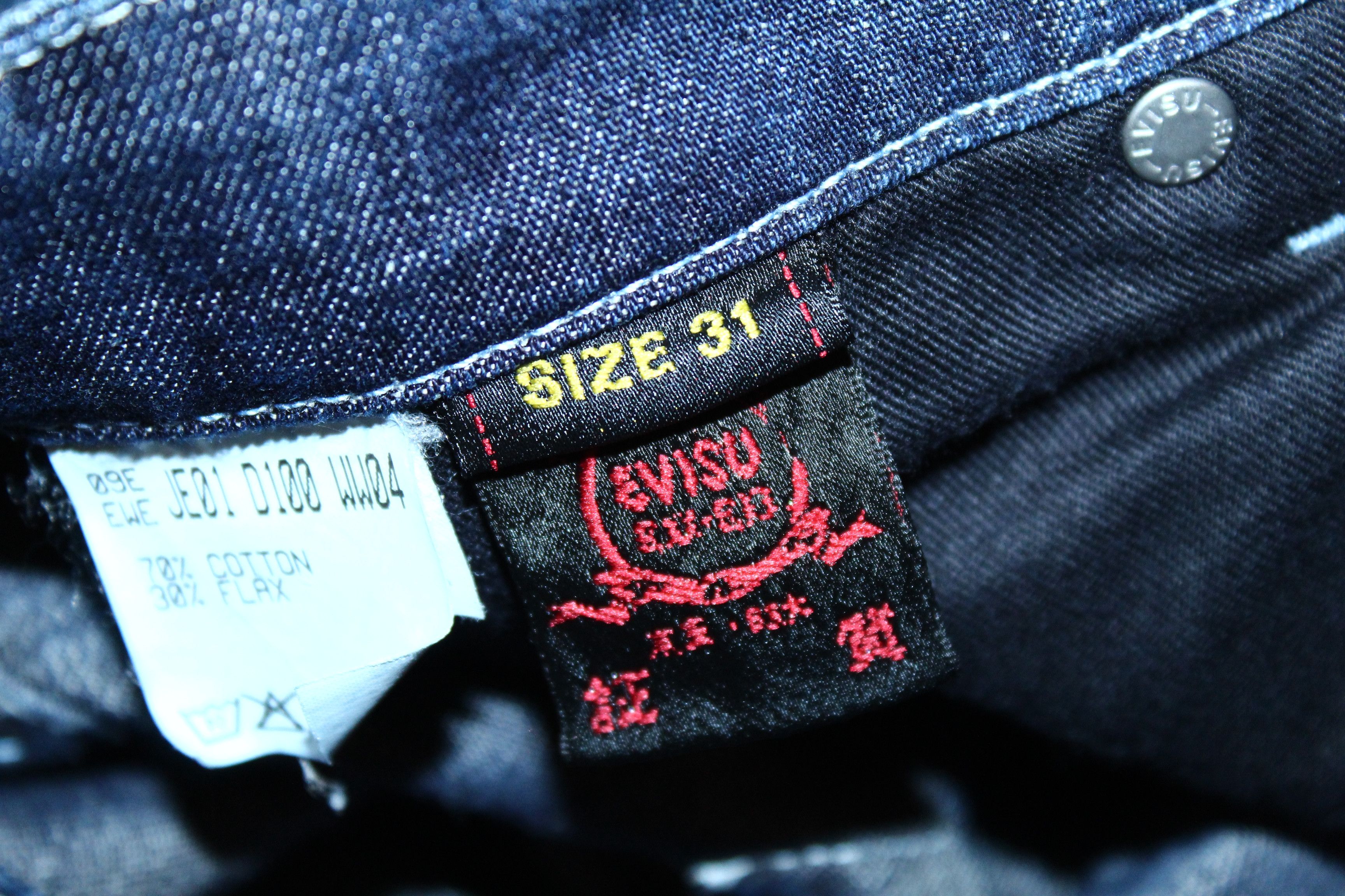 Evisu 💥RARE💥 Evisu EU ED Garment Dyed Denim Blend Pants Size US 32 / EU 48 - 5 Thumbnail