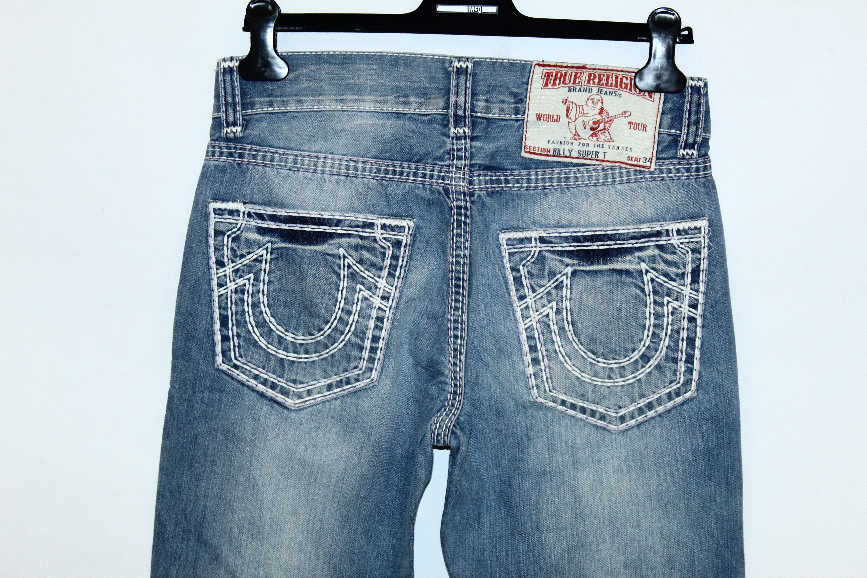 True Religion Vtg True Religion Blue Fading Denim Straight Leg Jeans Size US 30 / EU 46 - 5 Thumbnail