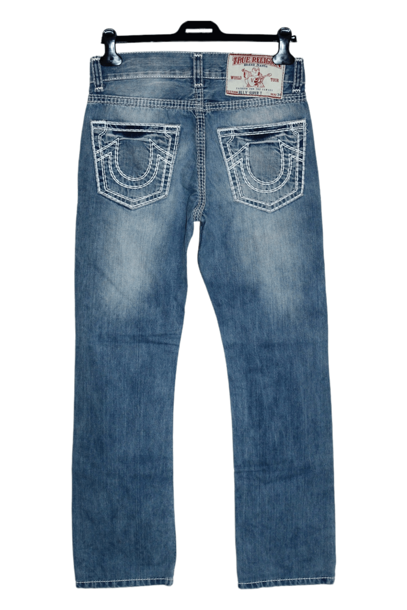 True Religion Vtg True Religion Blue Fading Denim Straight Leg Jeans Size US 30 / EU 46 - 2 Thumbnail